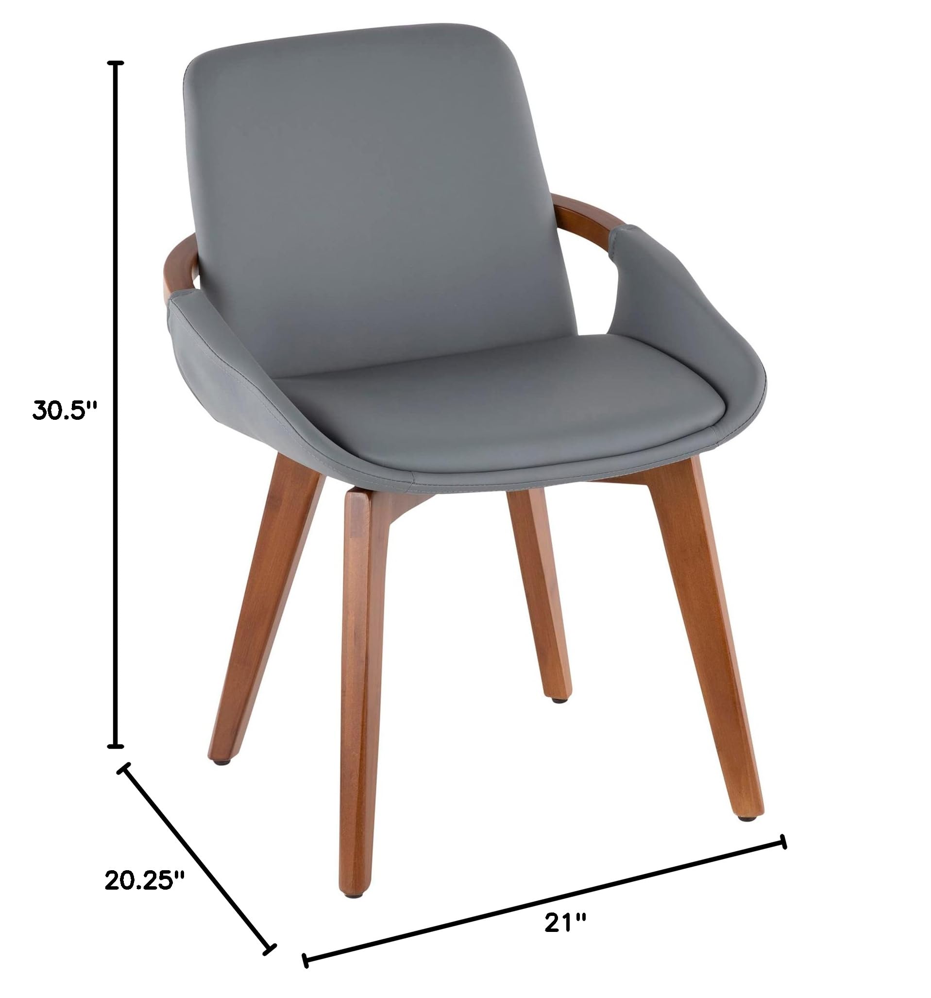LumiSource Cosmo Chair - Mid-Century Modern Upholstered Dining Chairs Set of 2, Comfortable Kitchen Chairs for Dining Table - Perfect for Home, Restaurant and Office Use