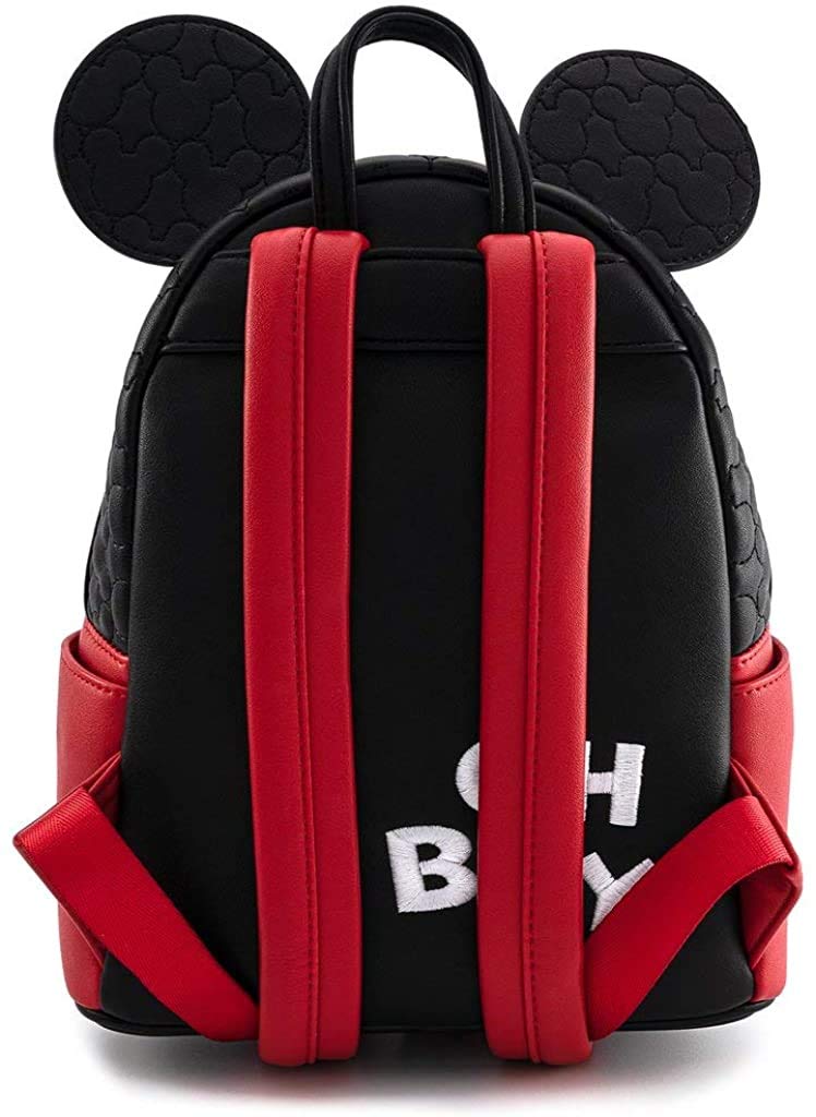 Disney Mickey Mouse Quilted Mini Backpack for Women - Loungefly Official Cosplay Purse for Disney Fans, Theme Park Outfits & Collector's Items