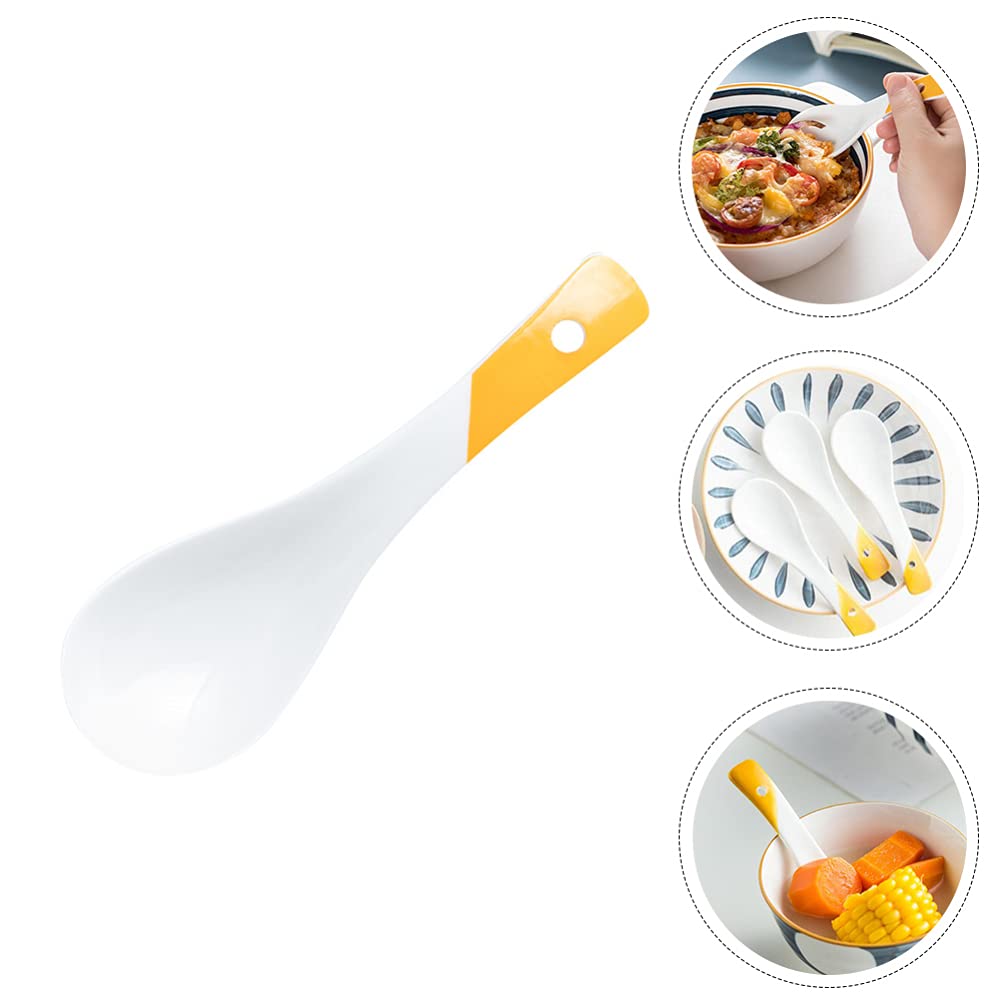 4Pcs Ceramic Soup Spoons - Asian Noodles & Ramen Spoons, Japanese Wonton Soup Spoons, Durable Ceramic Material for Home & Restaurant Use - Perfect for Ramen, Pho, Wonton Soup & Asian Cuisine