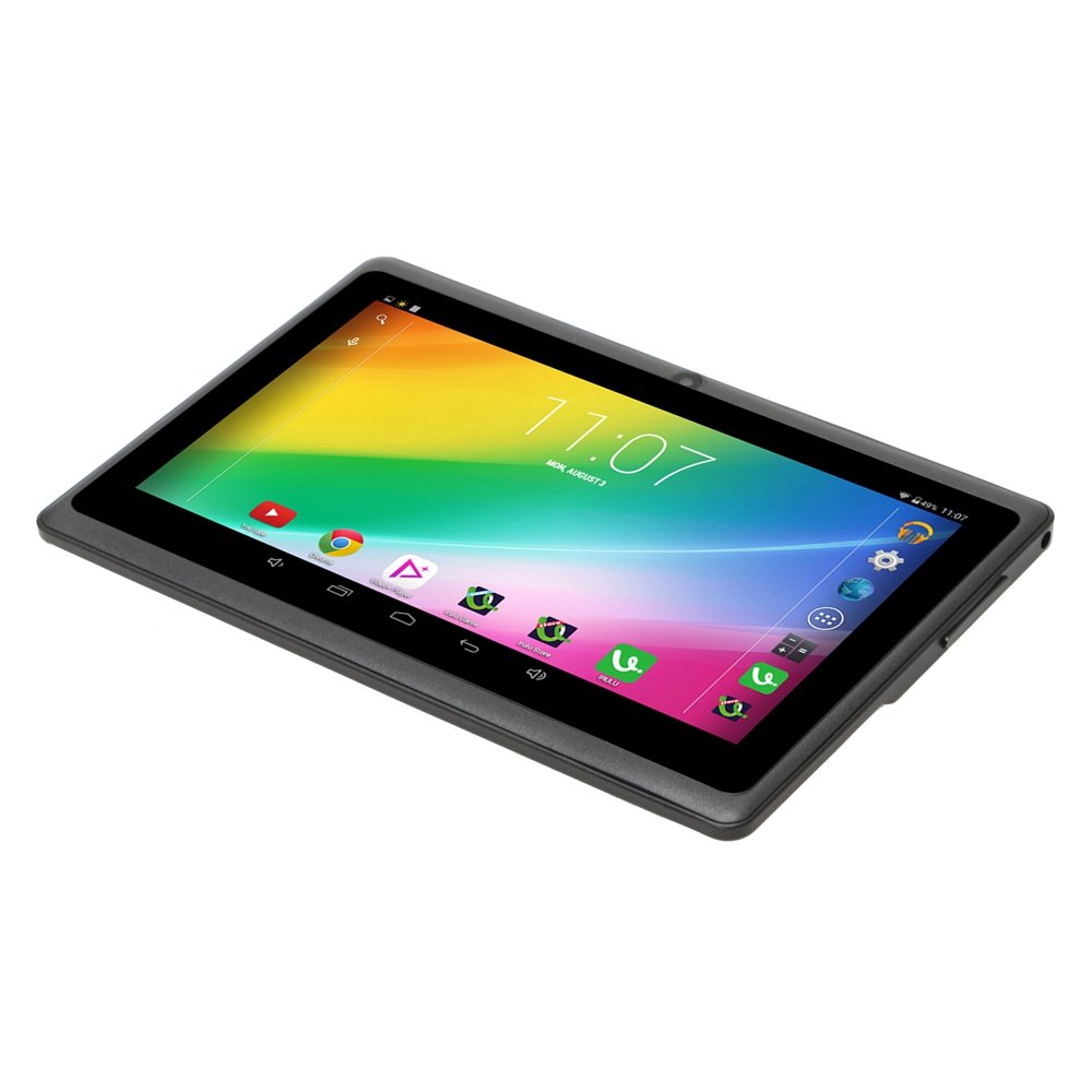 iRULU eXpro 1 7-inch Android Tablet - Google Certified GMS, Quad-Core Processor, 8GB Storage, 1024x600 HD Display (Black) - Perfect for Work, Study & Entertainment
