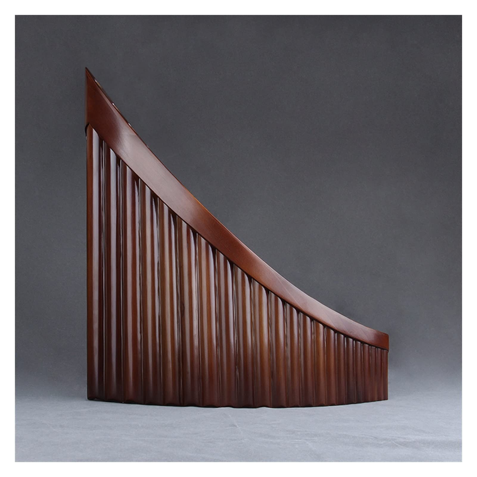 22 Pipes Pan Flute in Key of C - Handmade Brown Folk Wind Instrument for Music Lovers, Perfect for Performances, Meditation & Relaxation