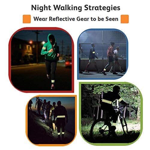 TOURUN Reflective Running Bands - Adjustable Safety Arm & Leg Bands for Night Running, Cycling, Walking - High Visibility Reflective Gear for Men, Women & Kids - Perfect for Jogging, Biking & Outdoor Activities