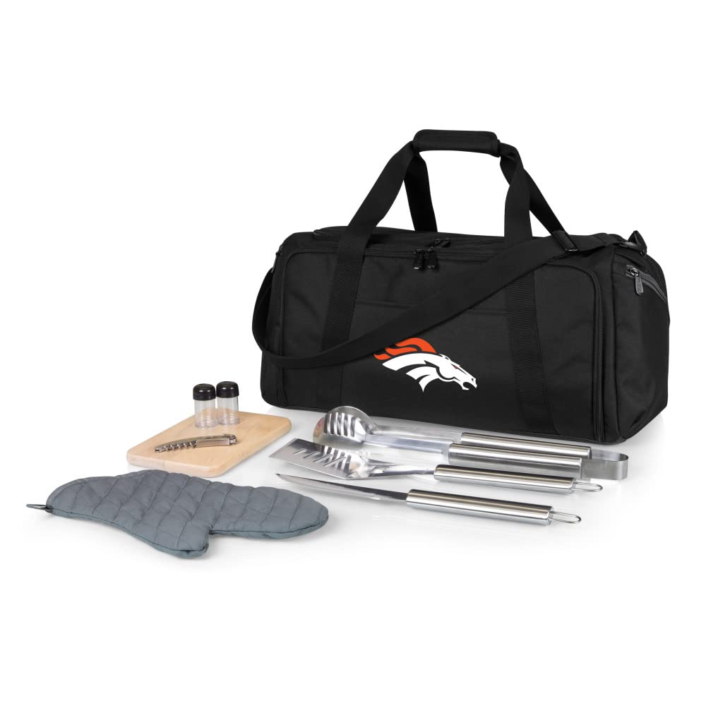 NFL BBQ Kit & Cooler Tote Set with Grill Tools and Picnic Accessories - Perfect for Tailgating, Backyard BBQs, and Outdoor Parties
