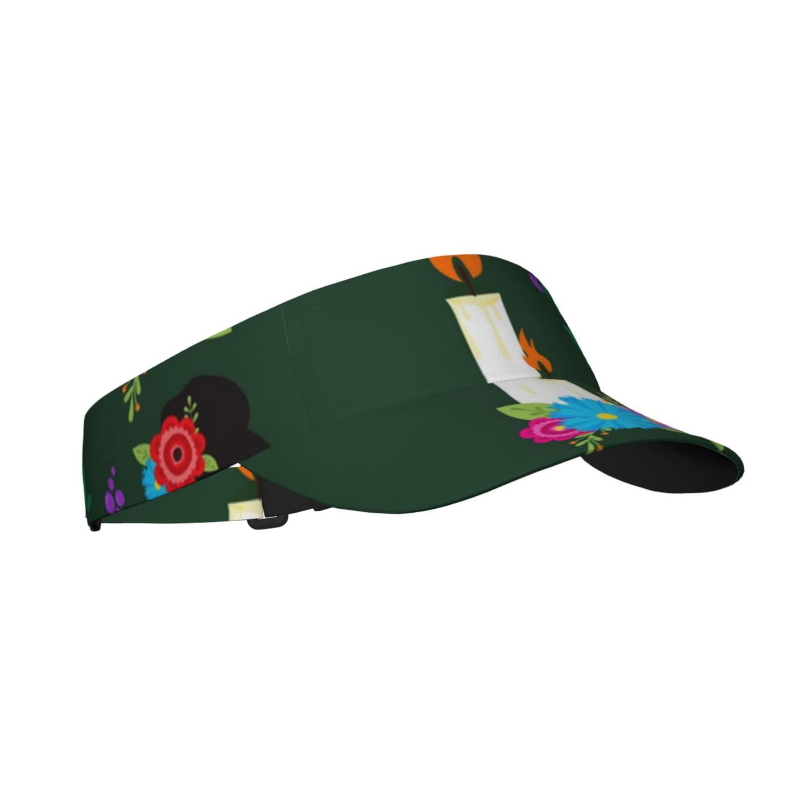 Stylish Adjustable Lightweight Sports Sun Visor Hat for Women & Men - Perfect for Running, Fishing, Golf - Skull Design UV Protection Headwear for Outdoor Activities