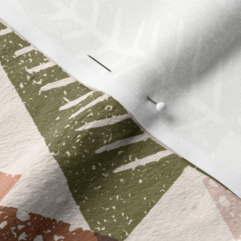 Fall Woods Forest Tree Autumn Printed Minky Fabric by The Yard - Soft Plush Material for Sewing Baby Blankets, Quilt Backing & DIY Crafts - Perfect for Cozy Home Decor, Seasonal Projects & Outdoor-Themed Creations