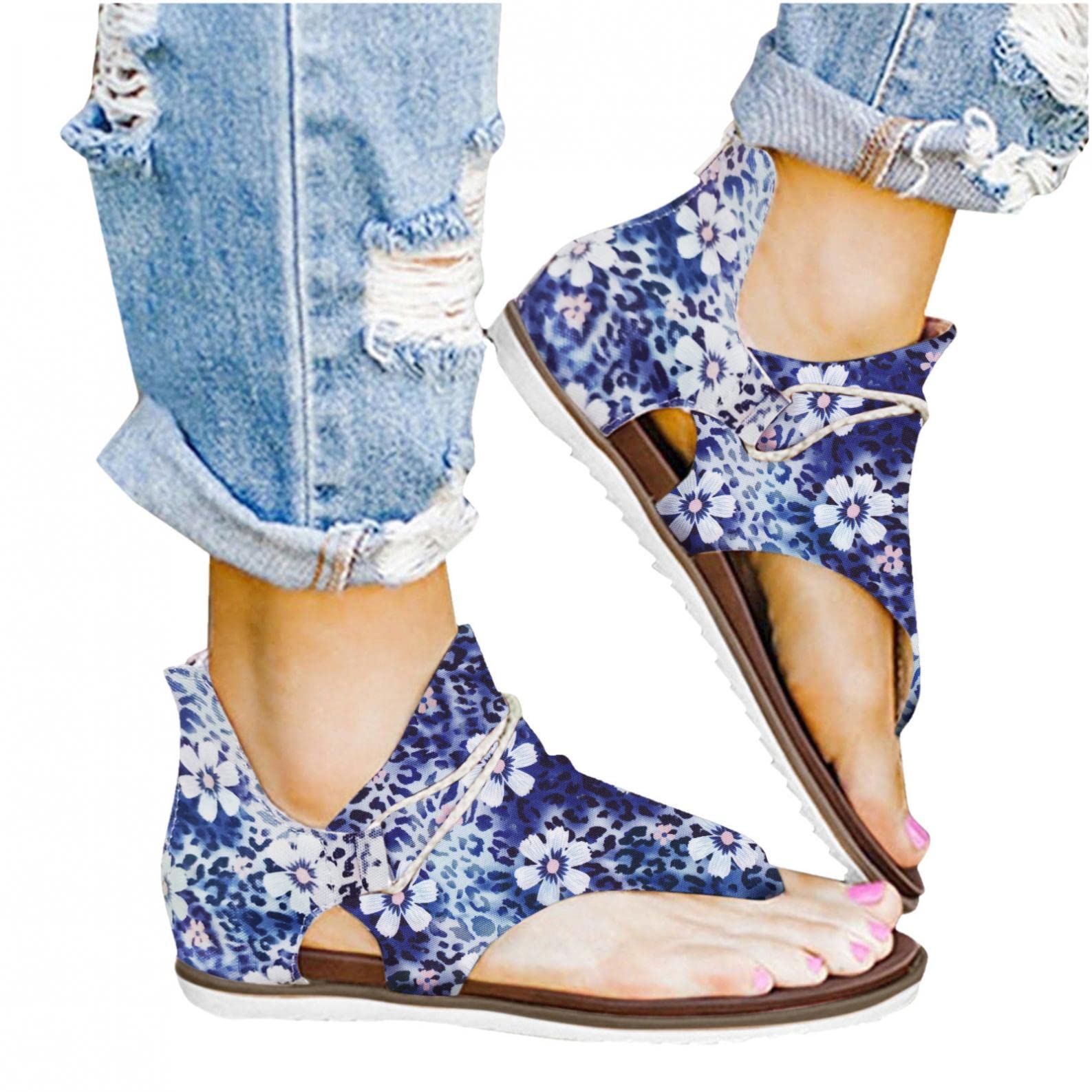 Women's Fashion Camouflage Flip Flops - Comfortable Slip-On Beach Sandals with Zipper Design for Summer Vacation, Pool Party & Outdoor Activities