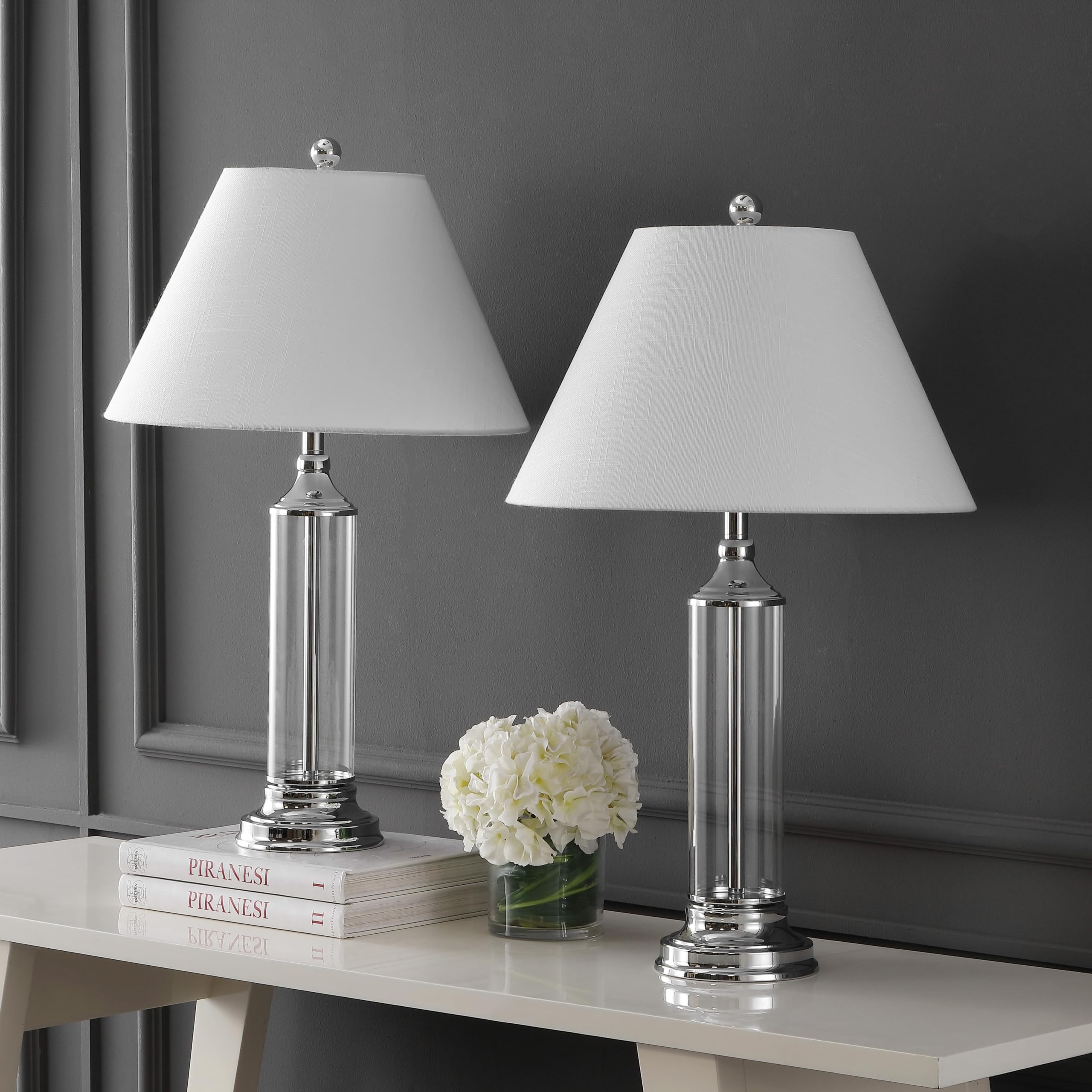 Jonathan Y JYL4014A-SET2 Set of 2 Modern Glass LED Table Lamps - 29