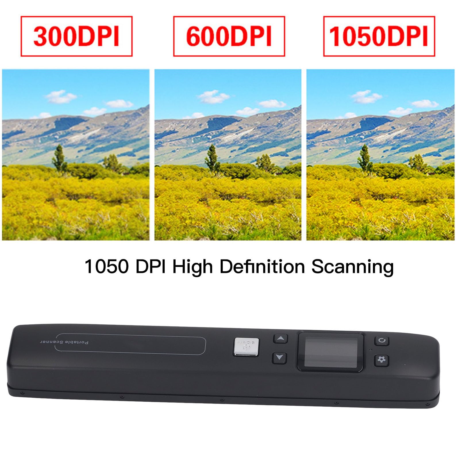 Wireless Portable Handheld Scanner - High-Speed Mobile Document Scanner Pen for Office, School & Travel | Compact Desktop Scanner for Receipts, Books & Business Files | Perfect for Digitizing Documents On-The-Go, Business Trips & Home Office | Ideal for Remote Work, Paperless Office & Mobile Professionals | Great for Scanning Contracts, Invoices, Notes & Archiving Important Documents Anywhere