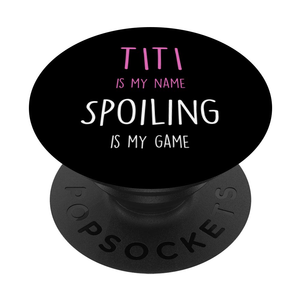 Titi Aunt Gift PopSockets PopGrip - Interchangeable Phone Grip & Stand for iPhone, Samsung, Tablets - Perfect for Selfies, Video Calls & Secure Handling