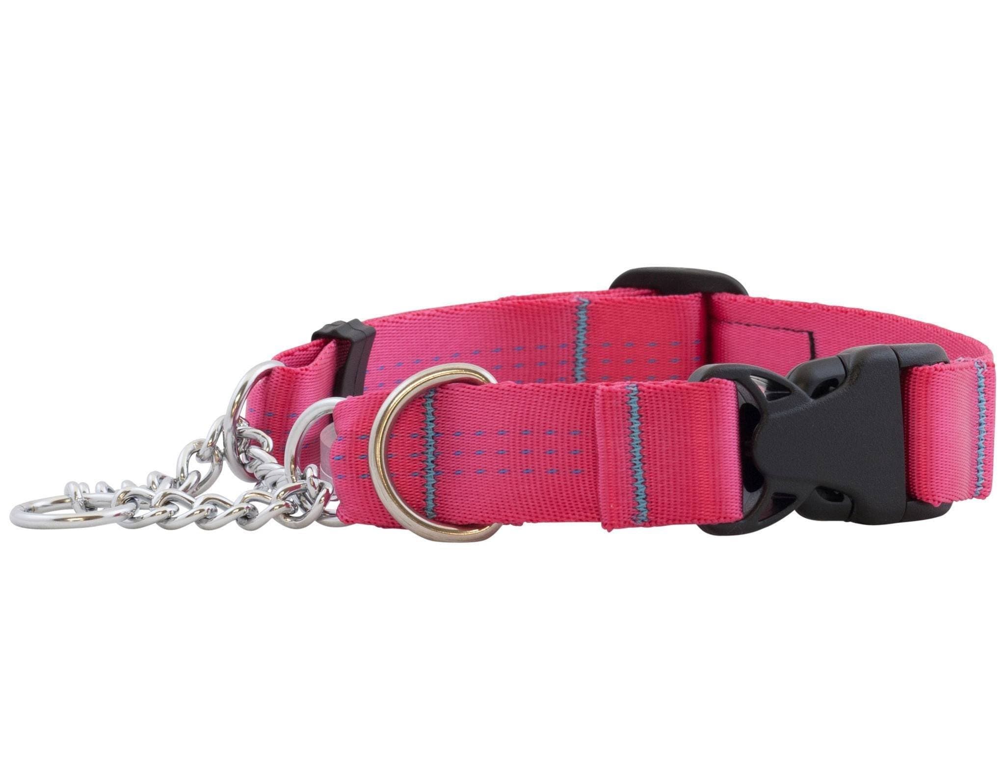 Technika Quick Release Martingale Dog Training Collar - Raspberry Pink Adjustable No-Slip Collar for Small to Medium Dogs | Perfect for Obedience Training, Walks & Outdoor Adventures