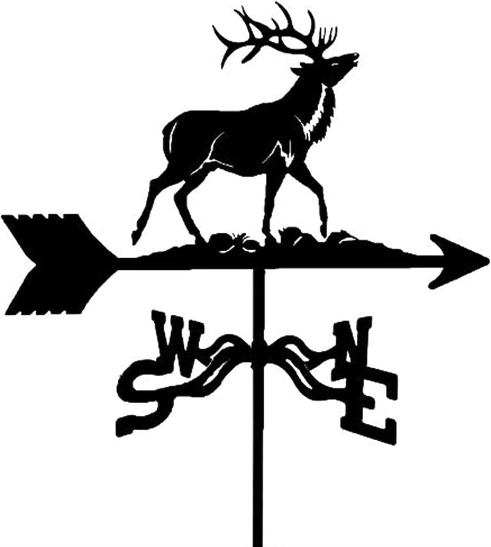 Stainless Steel Weather Vane with Animal Ornament - Wind Direction Indicator for Roof, Garden, Yard & Farm Decor | Durable Metal Weathervane Measuring Tool for Outdoor Home & Landscape Decoration | Perfect for Countryside Homes, Barns & Patios