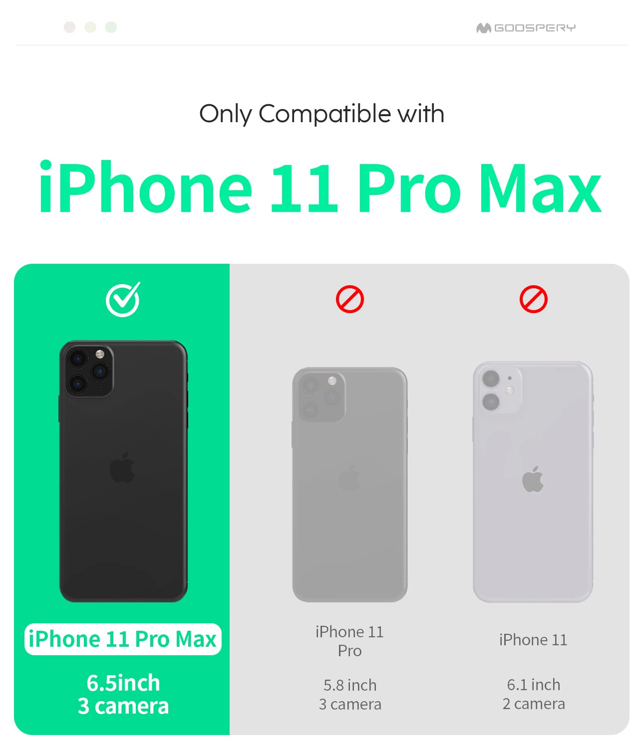 GOOSPERY iPhone 11 Pro Max Wallet Case with Card Holder - Magnetic Closure, Dual Layer Protection, Shockproof Bumper Cover (Red) | Perfect for Business, Travel & Everyday Use
