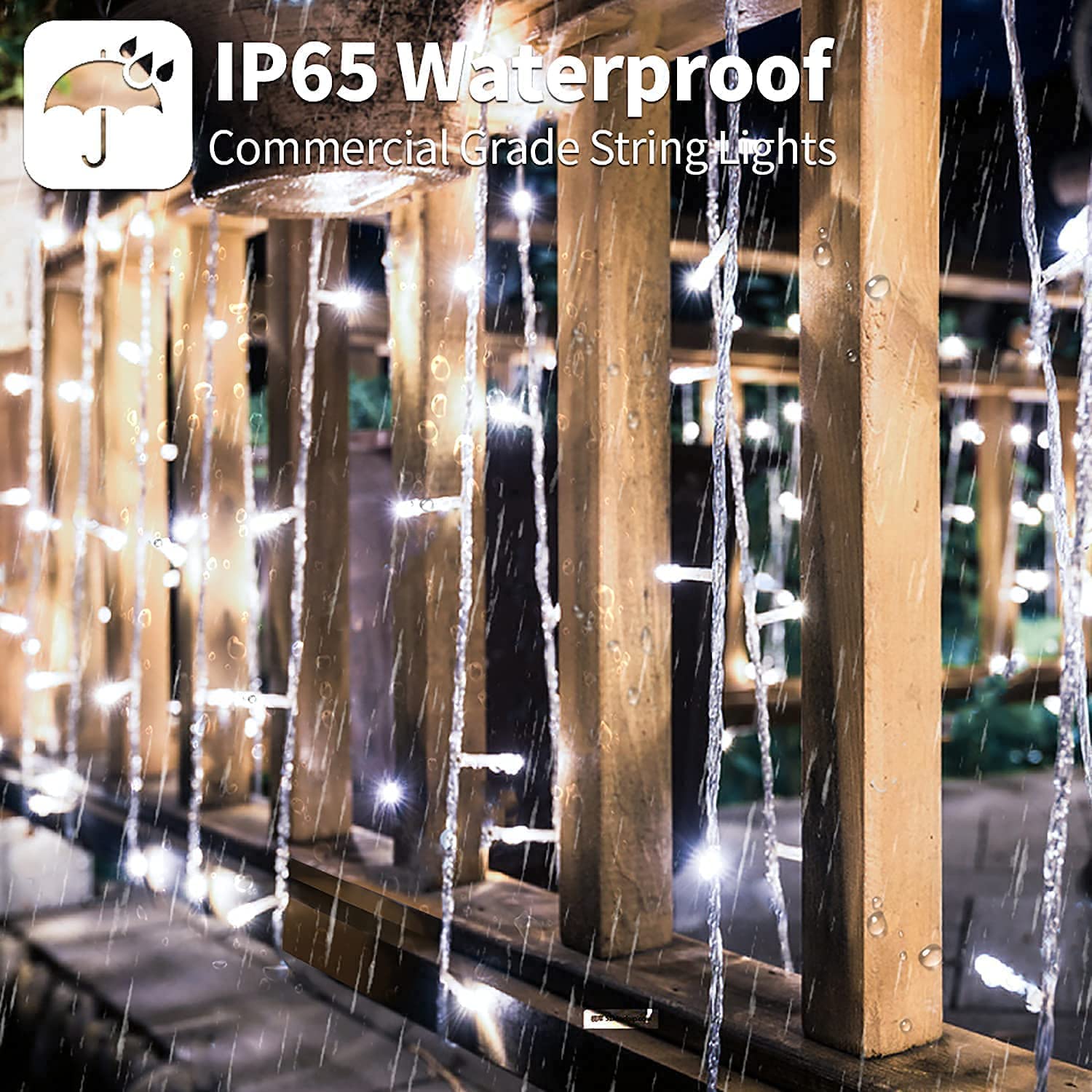 Upgraded 300 LED Solar Curtain Lights with Remote Control - 8 Modes Waterproof Outdoor Fairy String Lights for Garden, Patio, Wedding & Party Decor (Cool White) | Perfect for Backyard, Balcony, and Holiday Lighting