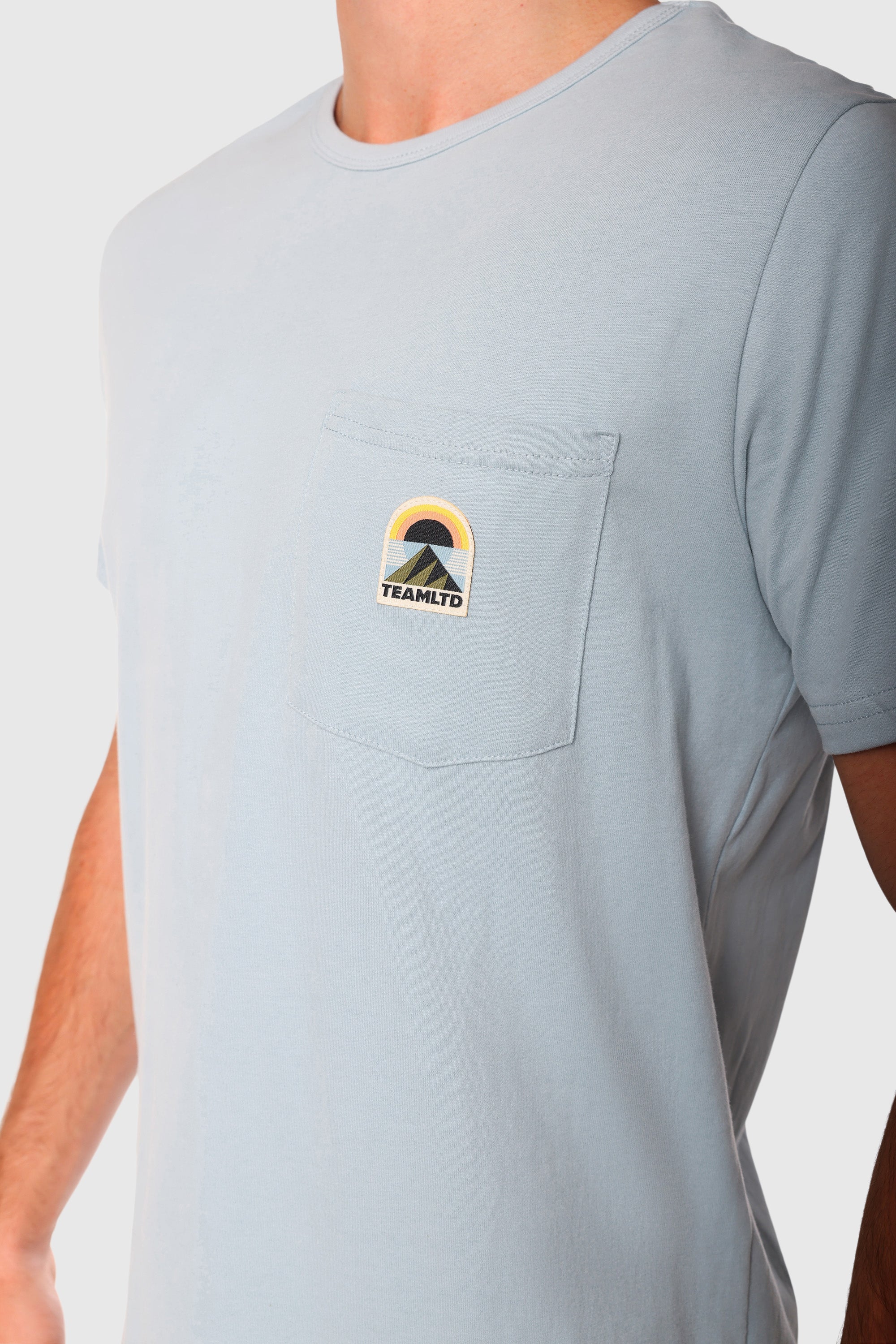 Horizon Pocket Tee for Men - Soft Cotton Short Sleeve T-Shirt with Chest Pocket - Casual Comfort Fit for Everyday Wear, Gym, and Outdoor Activities