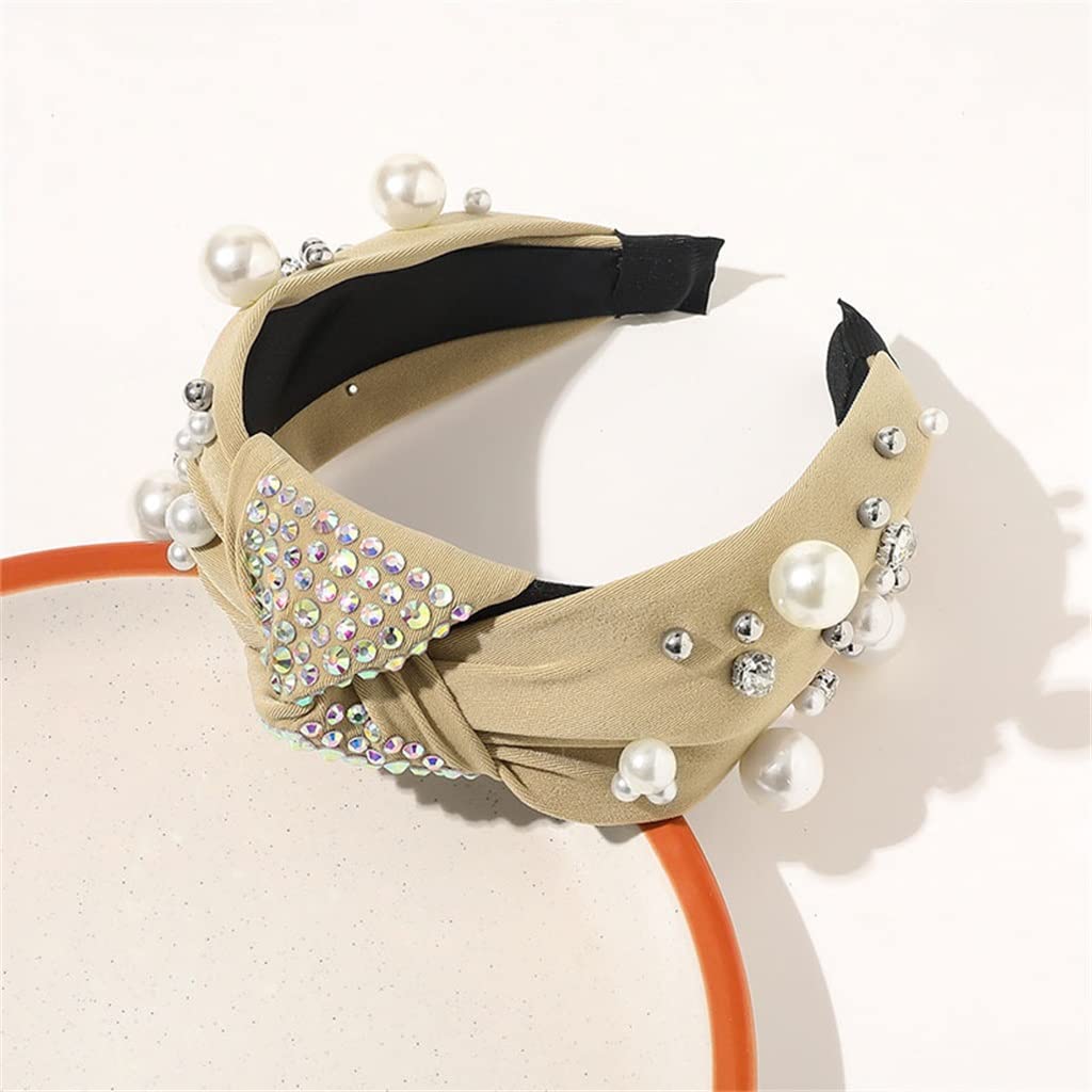 Sparkling Rhinestone Headband for Women - Elegant Crystal Hair Hoop with Sponge Padding (12cm Wide, Color D) | Perfect for Weddings, Parties & Special Occasions