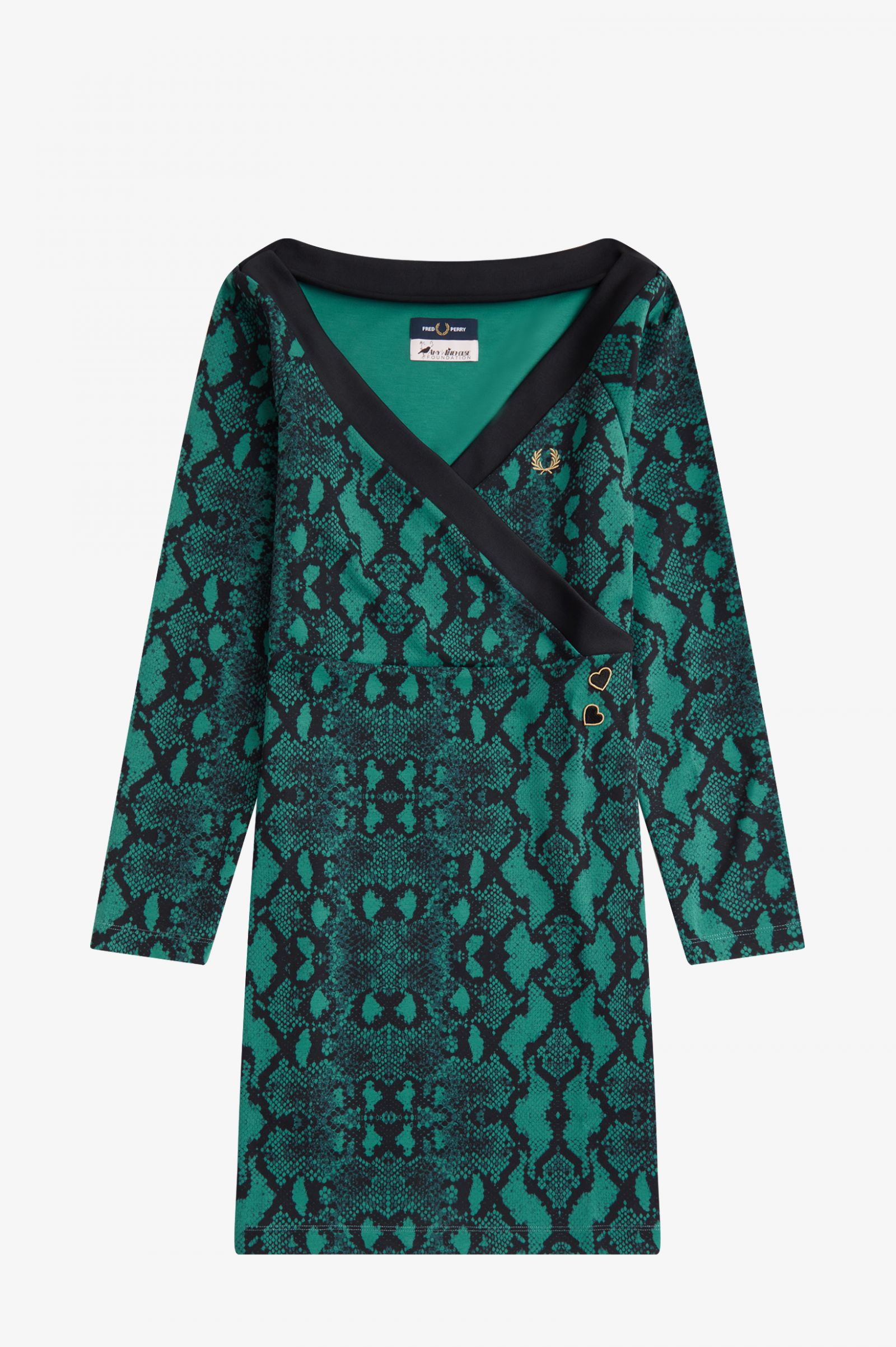 Amy Winehouse Deep Mint Off the Shoulder Snake Print Dress - Sexy Bodycon Dress for Night Out, Club Party, Concert and Special Occasions