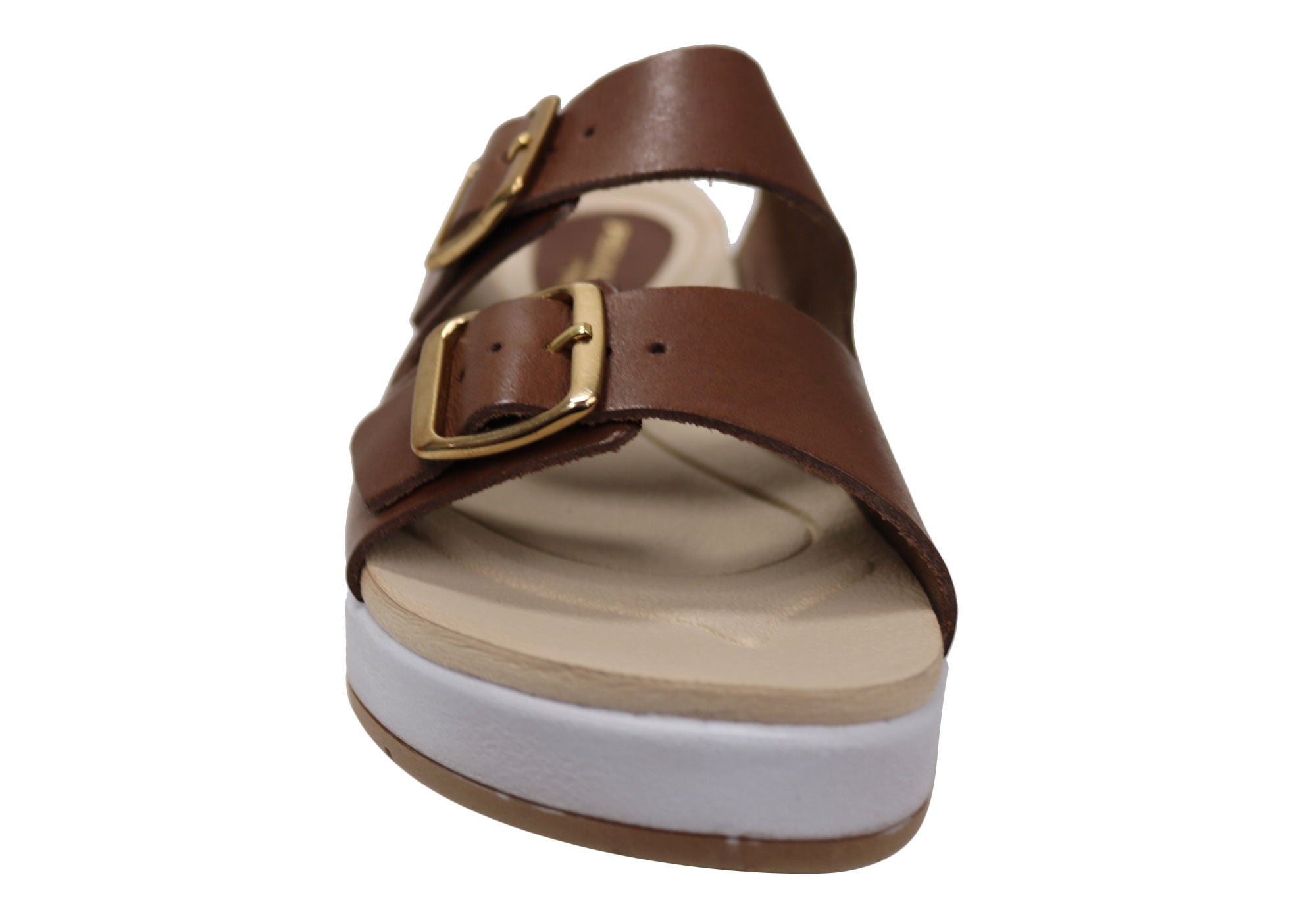 Gabbi Women's Comfortable Leather Slides Sandals - Handmade in Brazil - Perfect for Beach, Pool & Summer Casual Wear