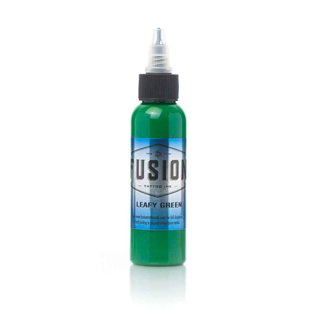 Premium Leafy Green Fusion Ink - 1 oz Bottle for Tattoo Artists, Calligraphy & DIY Crafts - High-Quality Vegan Ink for Professional & Creative Use