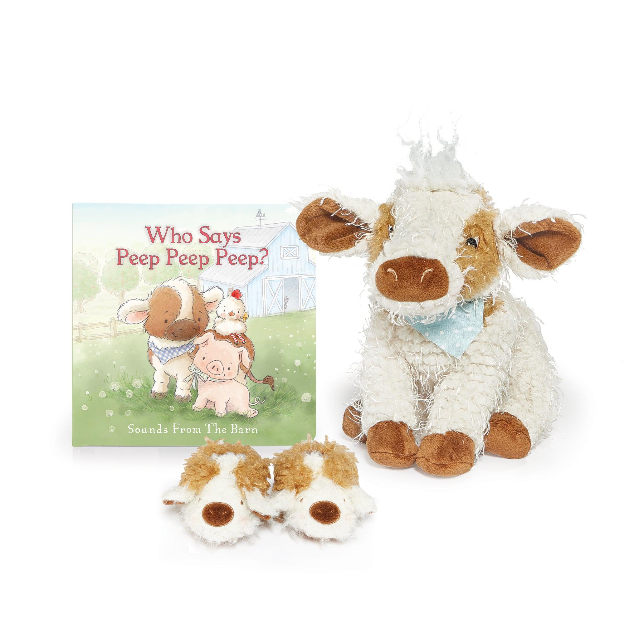Adorable Moo Moo Farm Baby Gift Set - Cute Cow-Themed Newborn Present for Baby Showers, Christenings & 1st Birthdays - Perfect Nursery Decor & Infant Keepsake