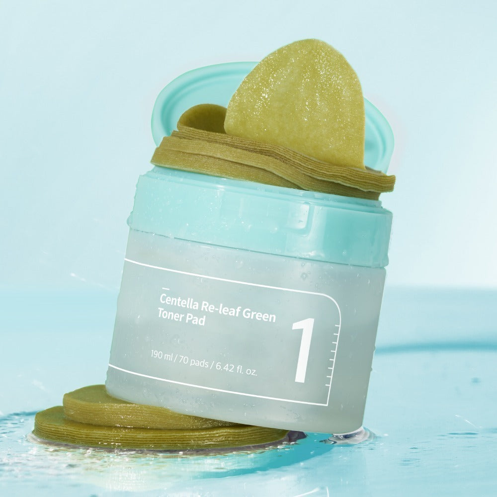 Numbuzin No.1 Centella Re Leaf Green Toner Pad - 70 Count | Soothing & Hydrating Facial Toner Pads for Sensitive Skin | Korean Skincare for Acne, Redness & Pores | Perfect for Daily Skincare Routine & Travel