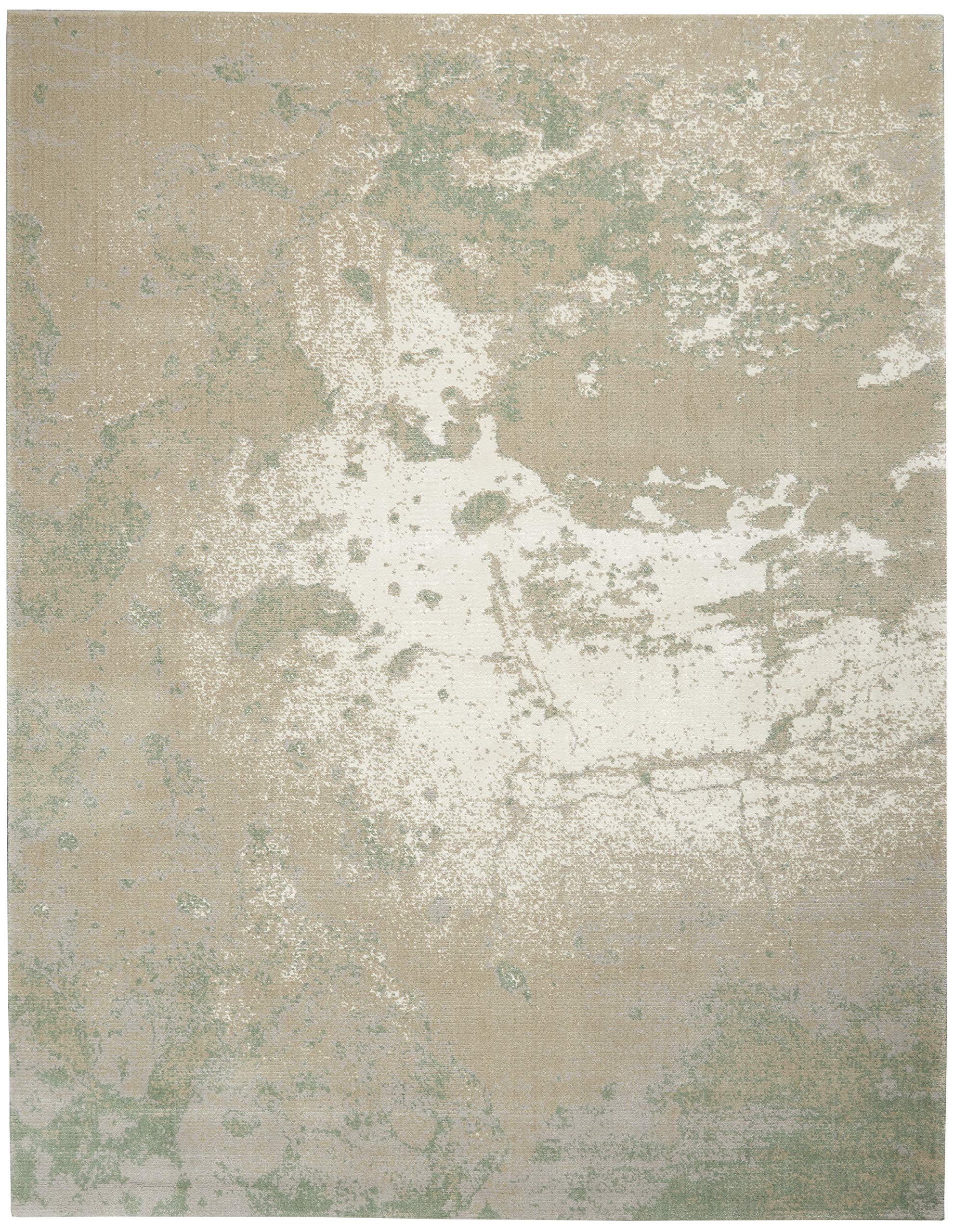 Nourison Twilight Artistic Ivory Green 8x10 Area Rug - Easy to Clean, Non-Shedding, Soft & Durable - Perfect for Bedroom, Living Room, Dining Room & Kitchen Decor
