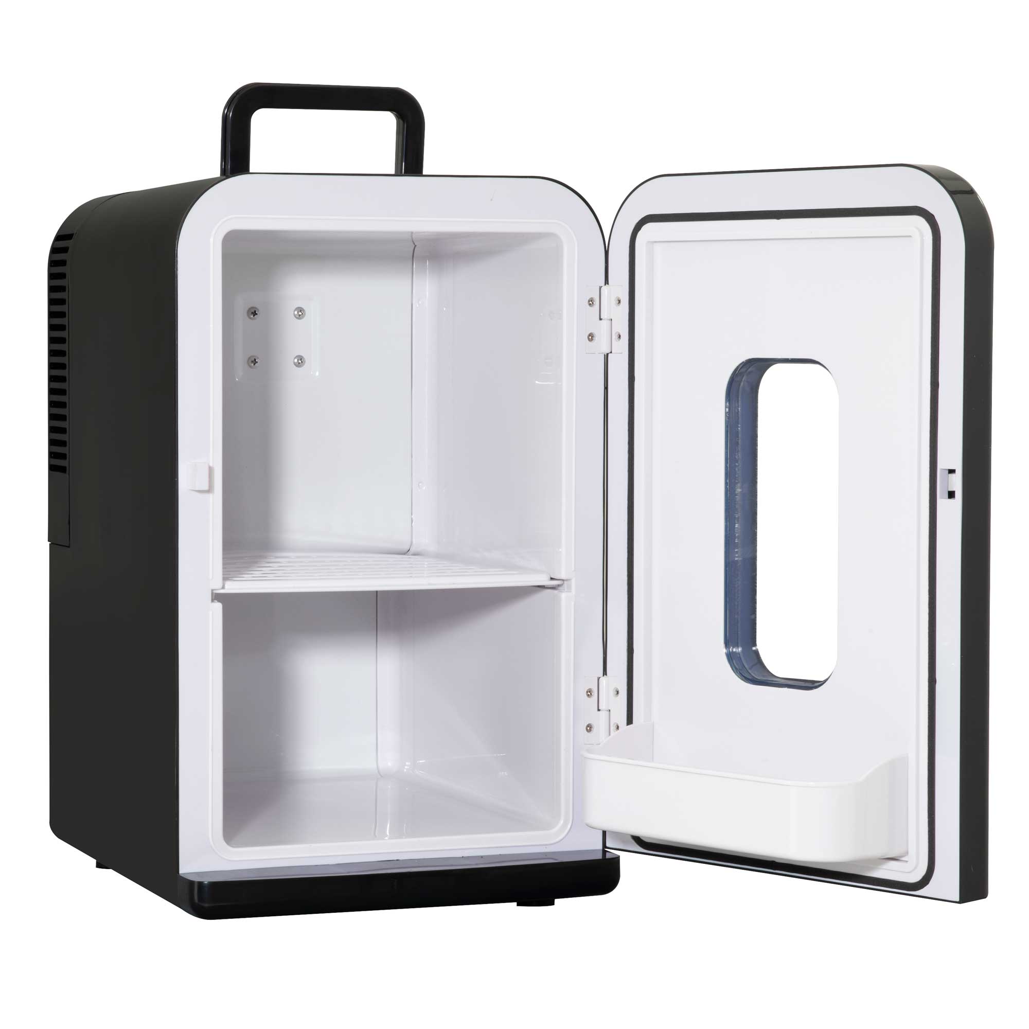Baridi 15L Mini Fridge Cooler - 12V/230V Portable Compact Refrigerator for Skincare, Makeup, Cars, Bedrooms, Dorms & Camping - Energy Efficient Black Mini Fridge (Model DH95) - Perfect for Travel, Office & Small Spaces