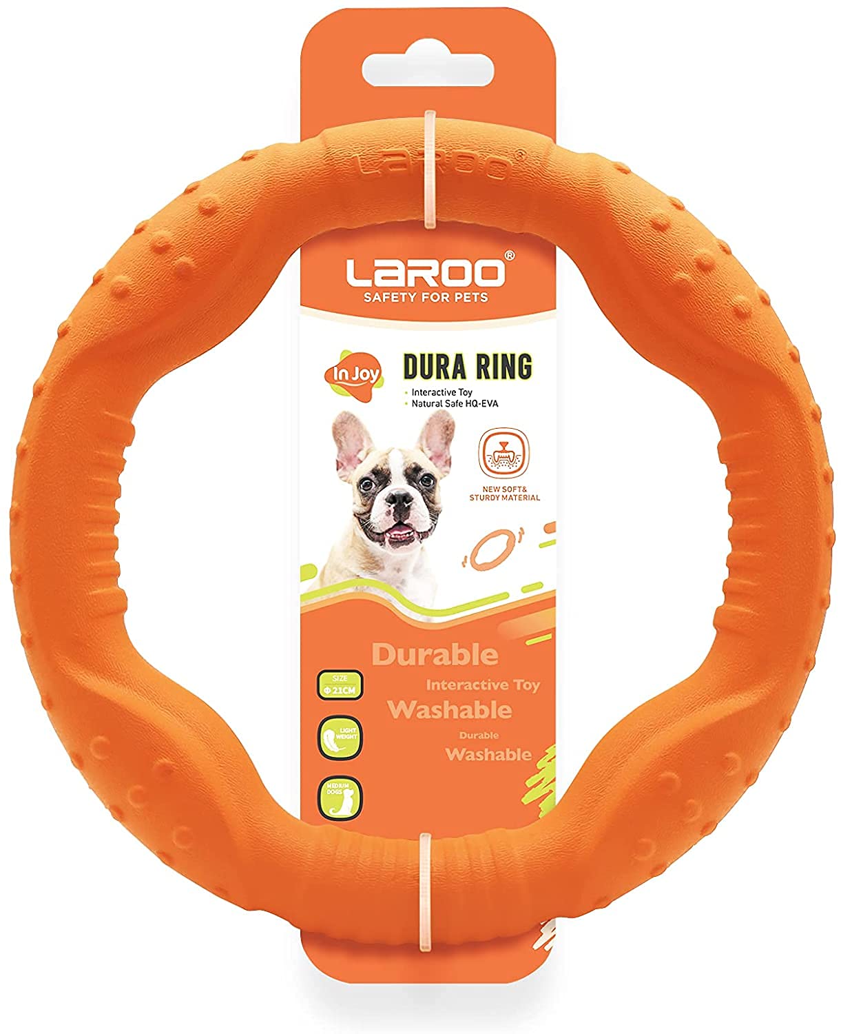 **Durable LaRoo Dog Toys for Aggressive Chewers – Floatable Flying Disc, 3-Size Tug Toy & Interactive Ring – Perfect for Fetch, Tug of War & Teething Relief – Great for Outdoor Play & Training**