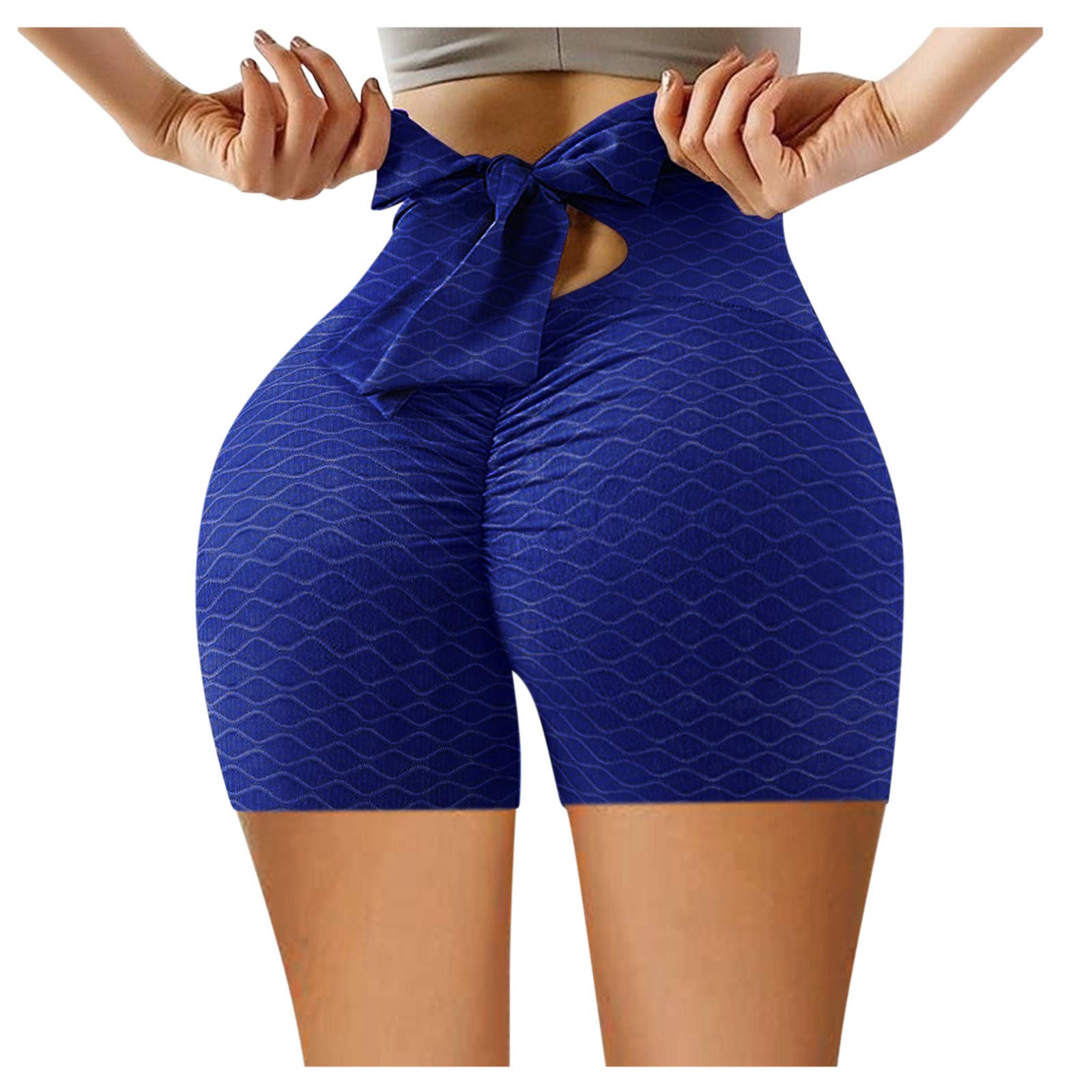 ForestYashe High Waist Yoga Pants for Women - Gothic Print Stretchy Fitness Leggings - Blue Workout Tights for Yoga, Running & Gym