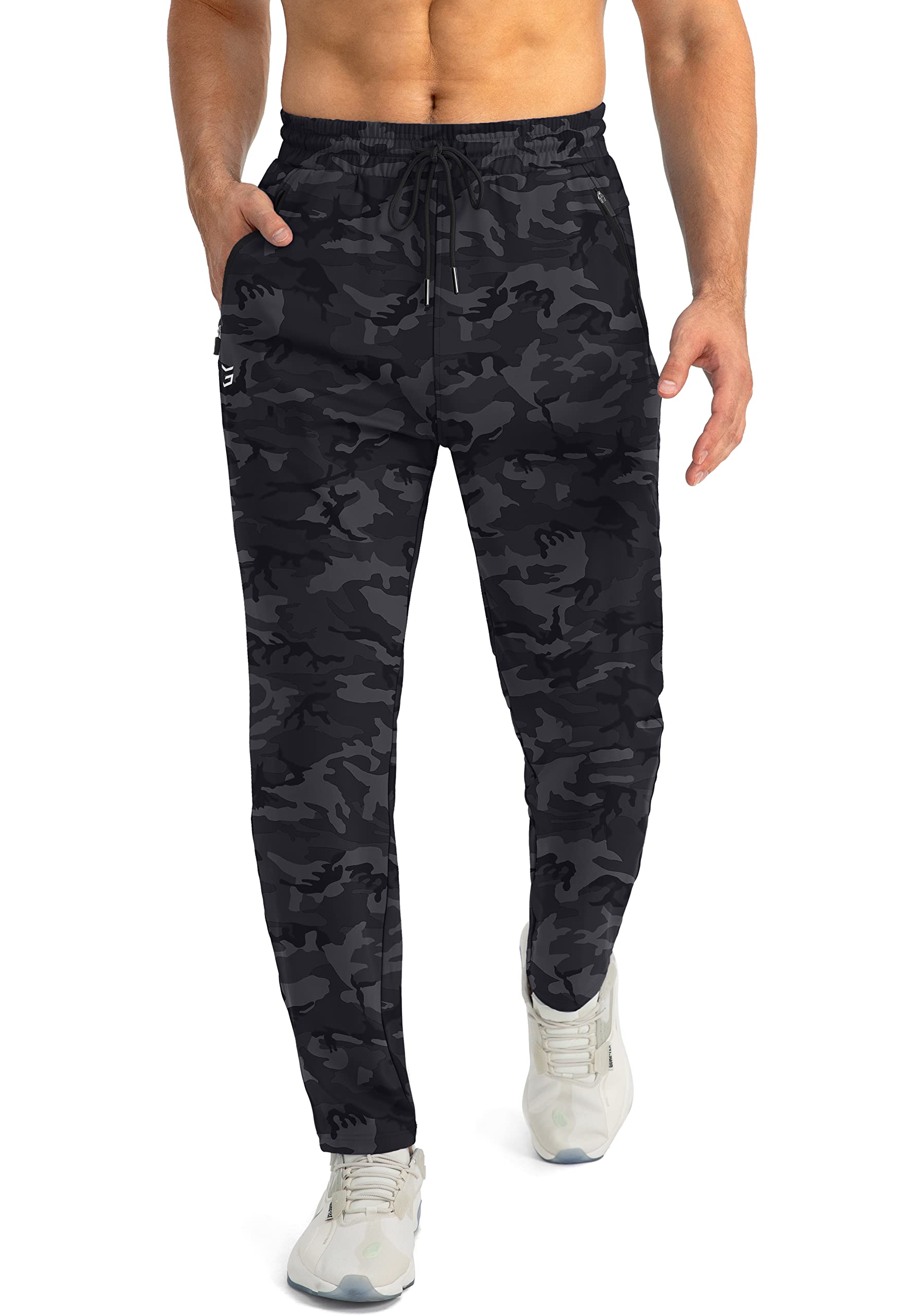 G Gradual Men's Sweatpants with Zipper Pockets - Tapered Joggers for Running, Workout & Gym | Comfortable Athletic Pants for Casual Wear & Outdoor Activities