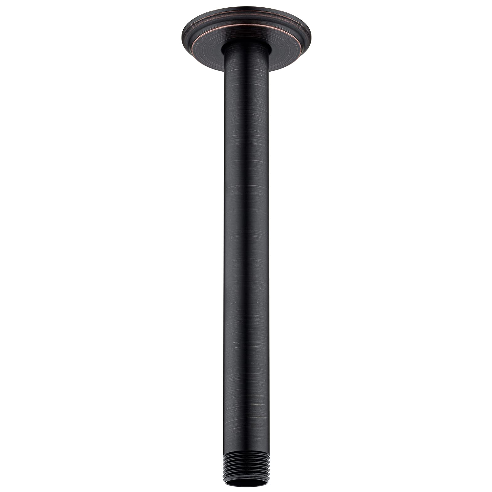 8 Inch Oil Rubbed Bronze Ceiling Mount Shower Arm with Flange - Heavy Duty Rain Shower Head Extension Pipe for Bathroom, Spa & Luxury Hotel Renovation
