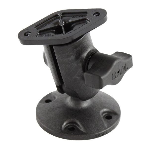 RAM Composite Single Ball Mount with Round Plate (RAP B 104U) - Heavy Duty Trailer Hitch for Towing & Off-Road Vehicles - Perfect for Trucks, SUVs & RVs