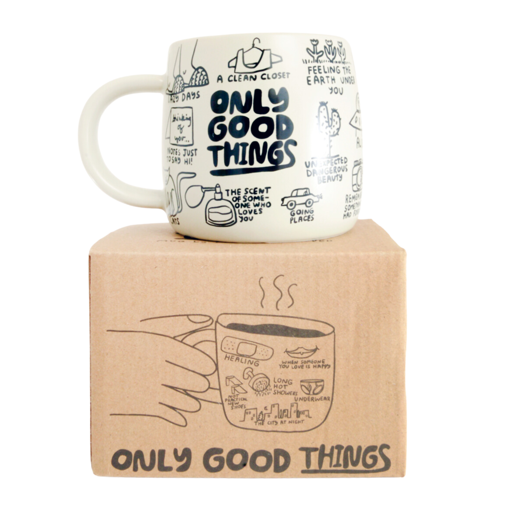 Only Good Things Mug - Inspirational Coffee Cup for Positive Vibes - Perfect for Home, Office & Gifts
