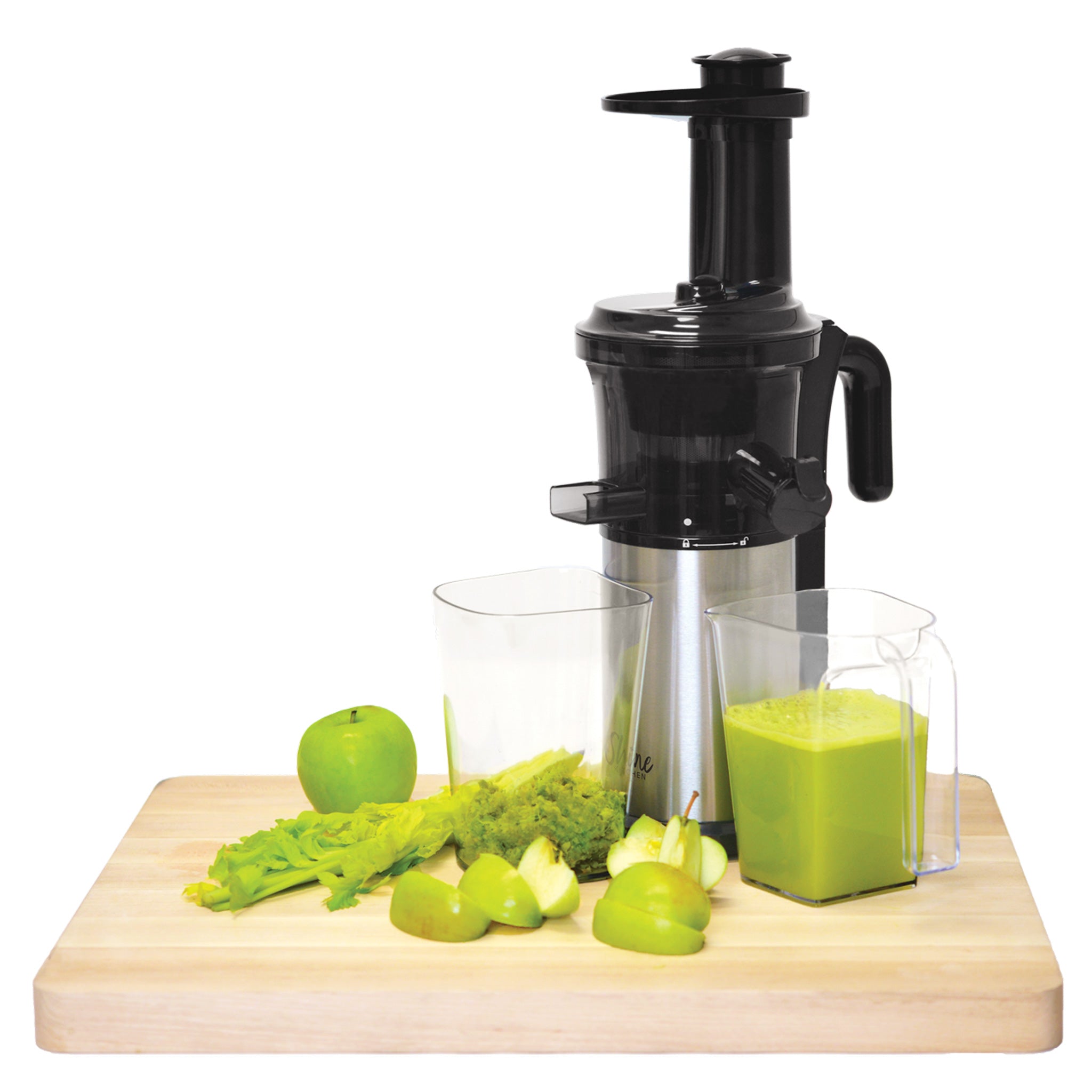 Shine Kitchen Co.® Cold Press Vertical Slow Juicer - Premium Stainless Steel Juicer Machine for Fruits & Vegetables - Perfect for Healthy Juicing at Home, Gym & Office