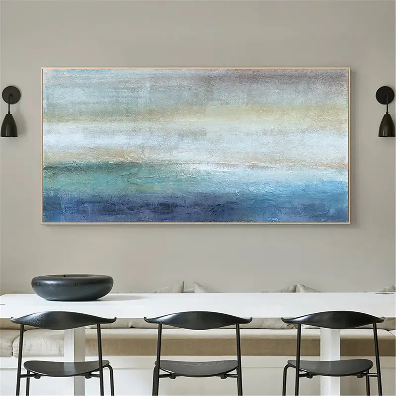 Ocean and Sky Painting #OS 024 - Handmade Seascape Wall Art for Home Decor, Office, or Gift - Perfect for Living Room, Bedroom & Coastal Themed Spaces