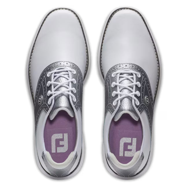 FootJoy Women's Traditions Spikeless Golf Shoes - Comfortable & Stylish Golf Footwear for Women | Perfect for Course Play & Casual Wear