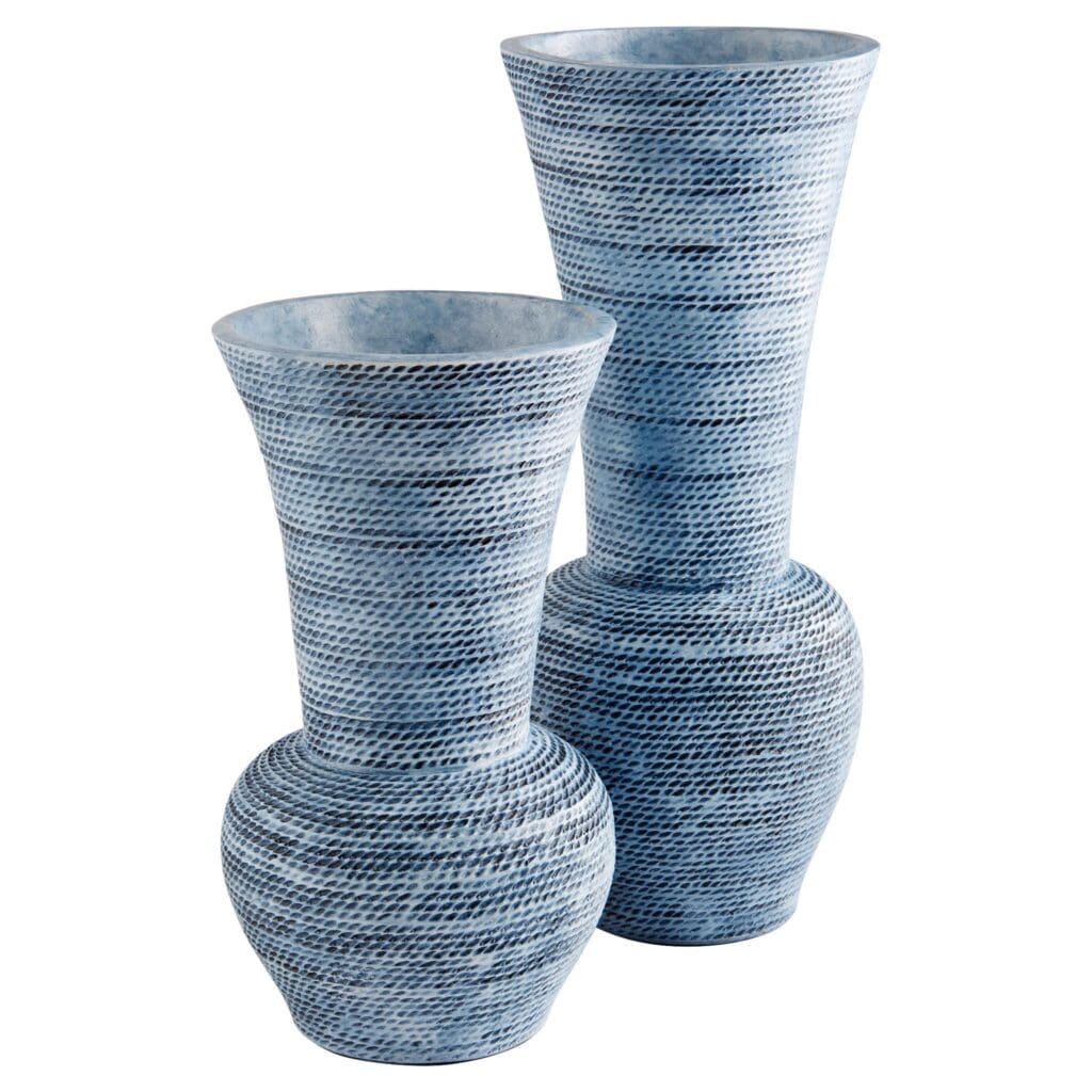 Cyan Design 11551 Hopewell Vase - Blue Ombre Small Ceramic Vase for Home Decor, Wedding Centerpiece, or Gift Idea