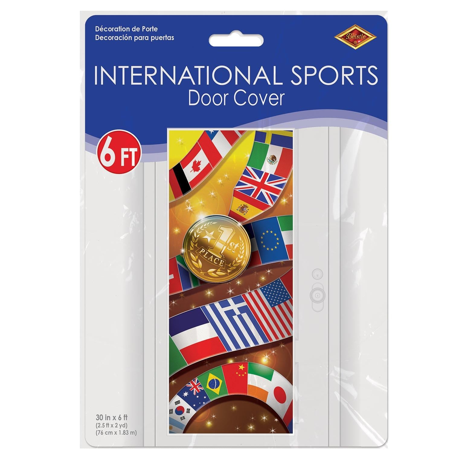12-Pack Beistle International Sports Party Door Covers - Perfect for Game Day Decorations, Birthday Parties & Tailgating Events
