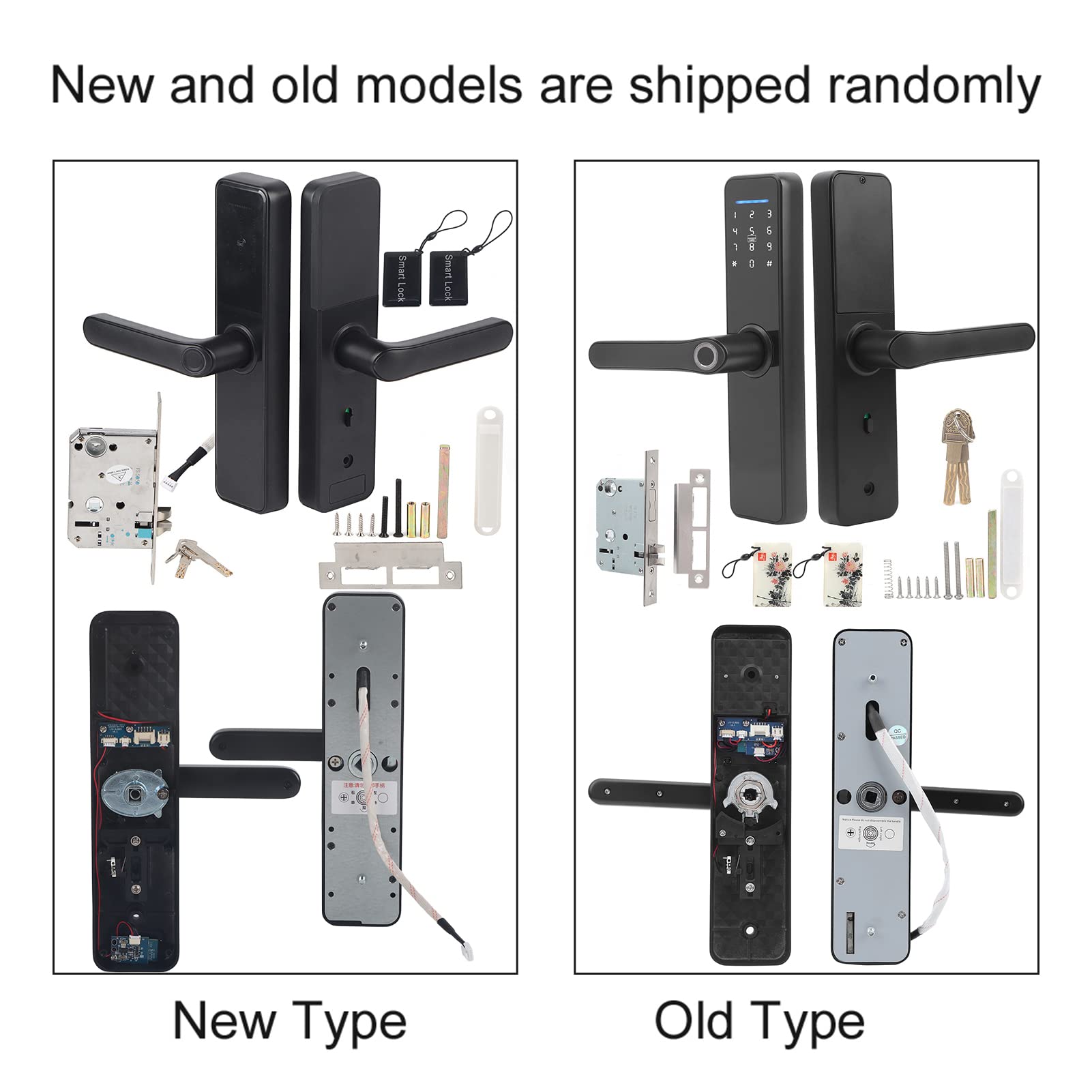 EBTOOLS Smart Fingerprint Door Lock - Keyless Entry with Touchscreen, Mechanical Keys, IC Card & Tuya App Access - Secure Digital Front Door Lock for Home & Office Use