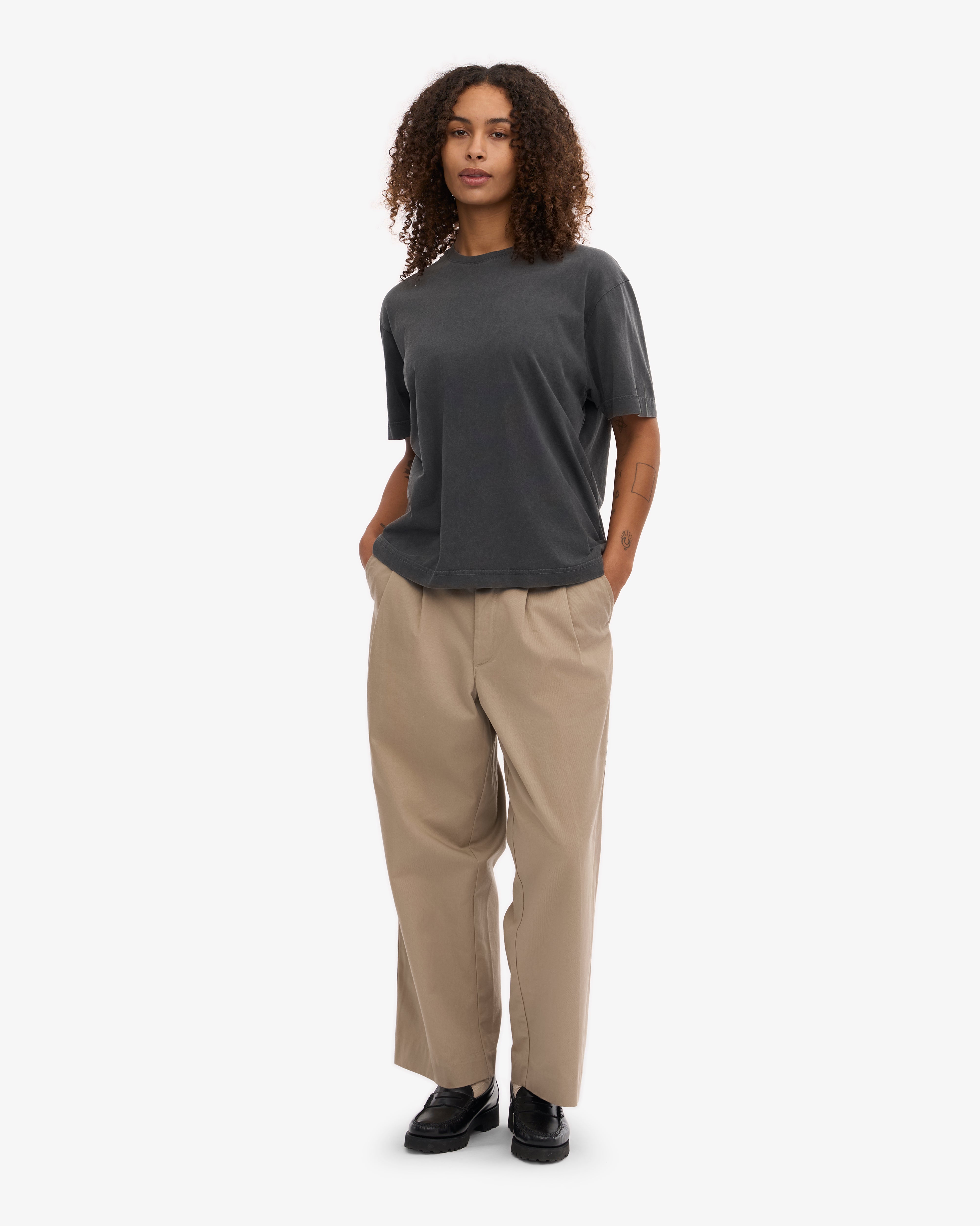 Oversized Organic Cotton T-Shirt for Men & Women | Faded Black | Soft & Comfortable | Perfect for Casual Wear, Loungewear & Everyday Outfits