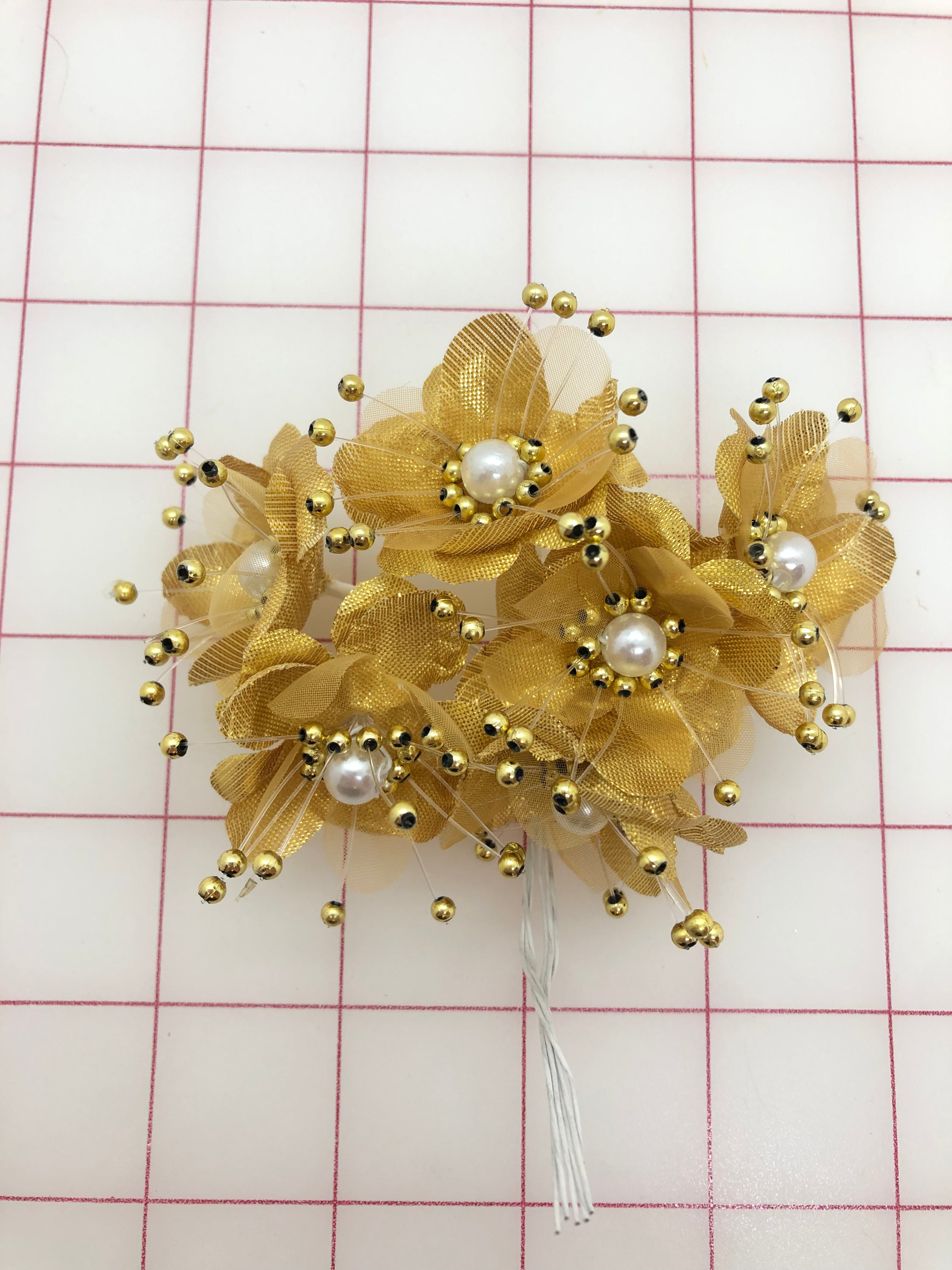 Exquisite Gold-Plated Pearl Flower Jewelry - Elegant Floral Hairpins & Brooches for Weddings, Parties & Special Occasions