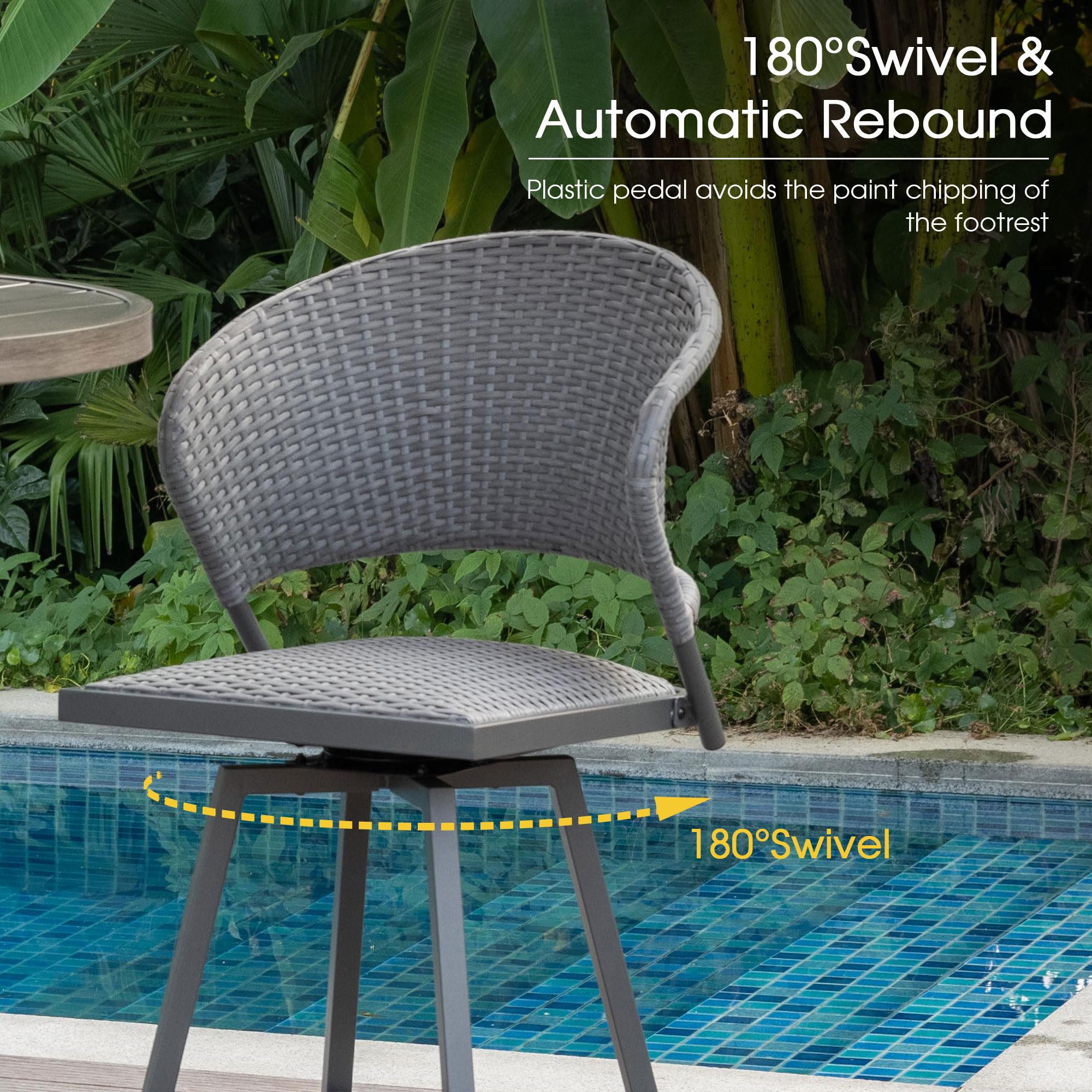 VICLLAX 3-Piece Outdoor Bar Set with 28