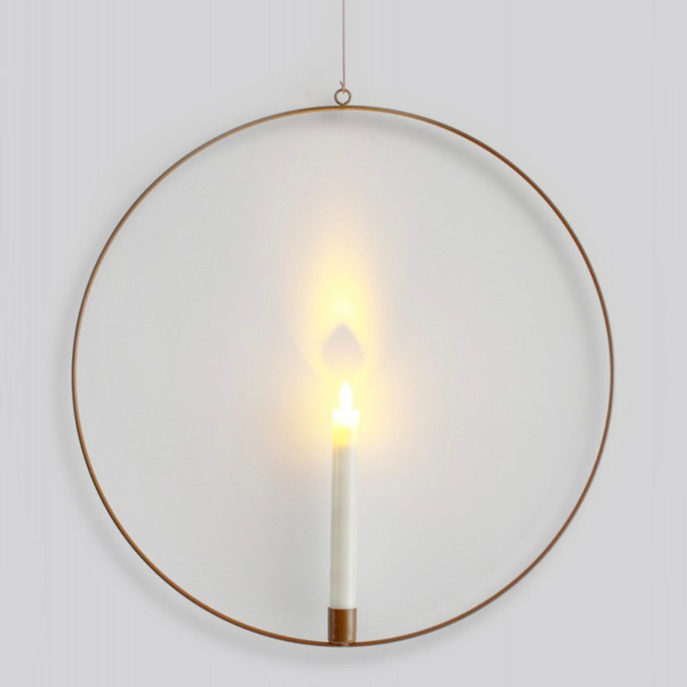 Gold Illuminated Candle Ring - Elegant Flameless LED Candle Decor for Weddings, Christmas & Home Decoration