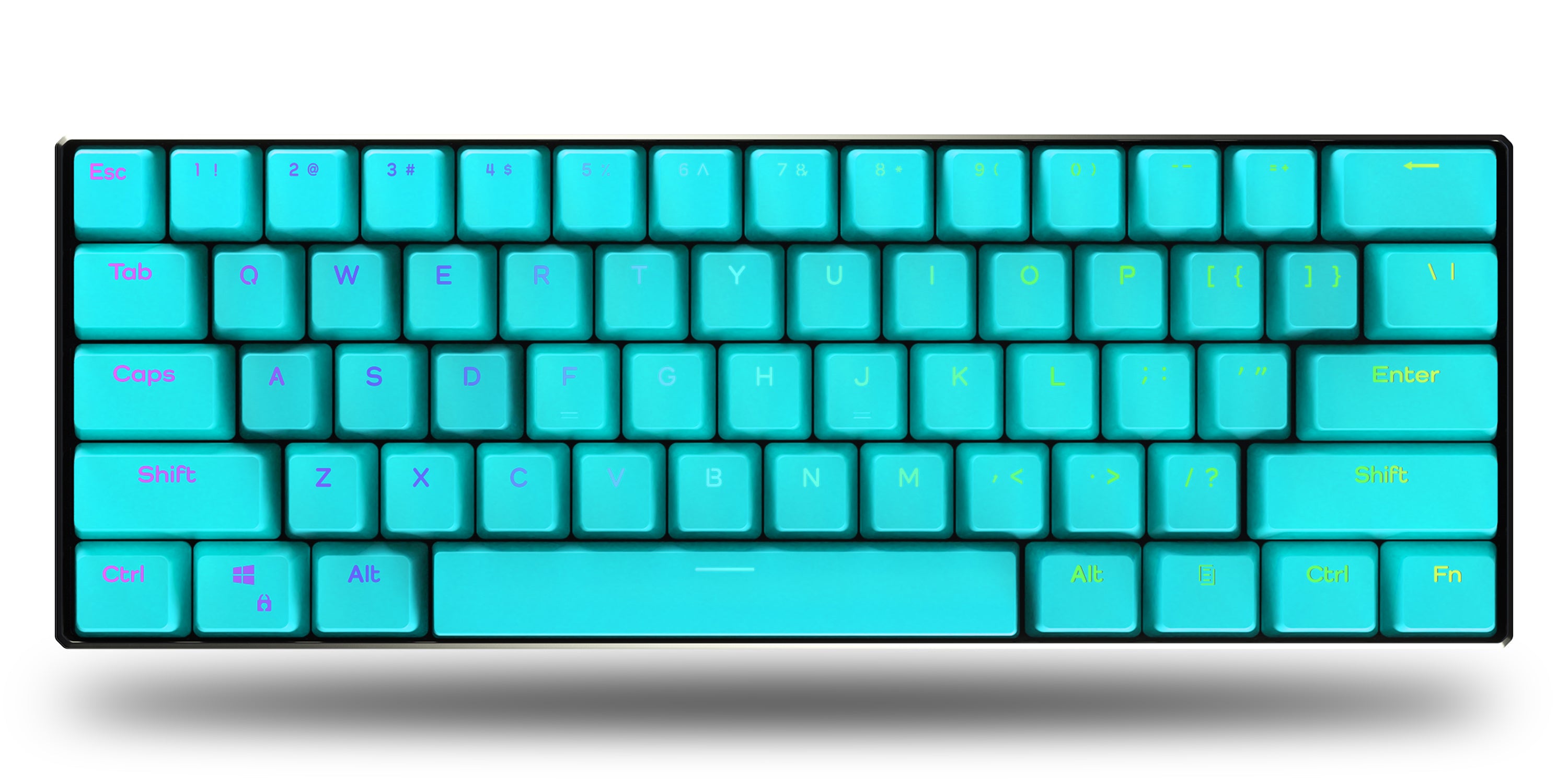 Aqua 60% Mechanical Gaming Keyboard - Compact Wired RGB Backlit USB Keyboard for PC/Mac - Perfect for Gaming, Typing & Office Work