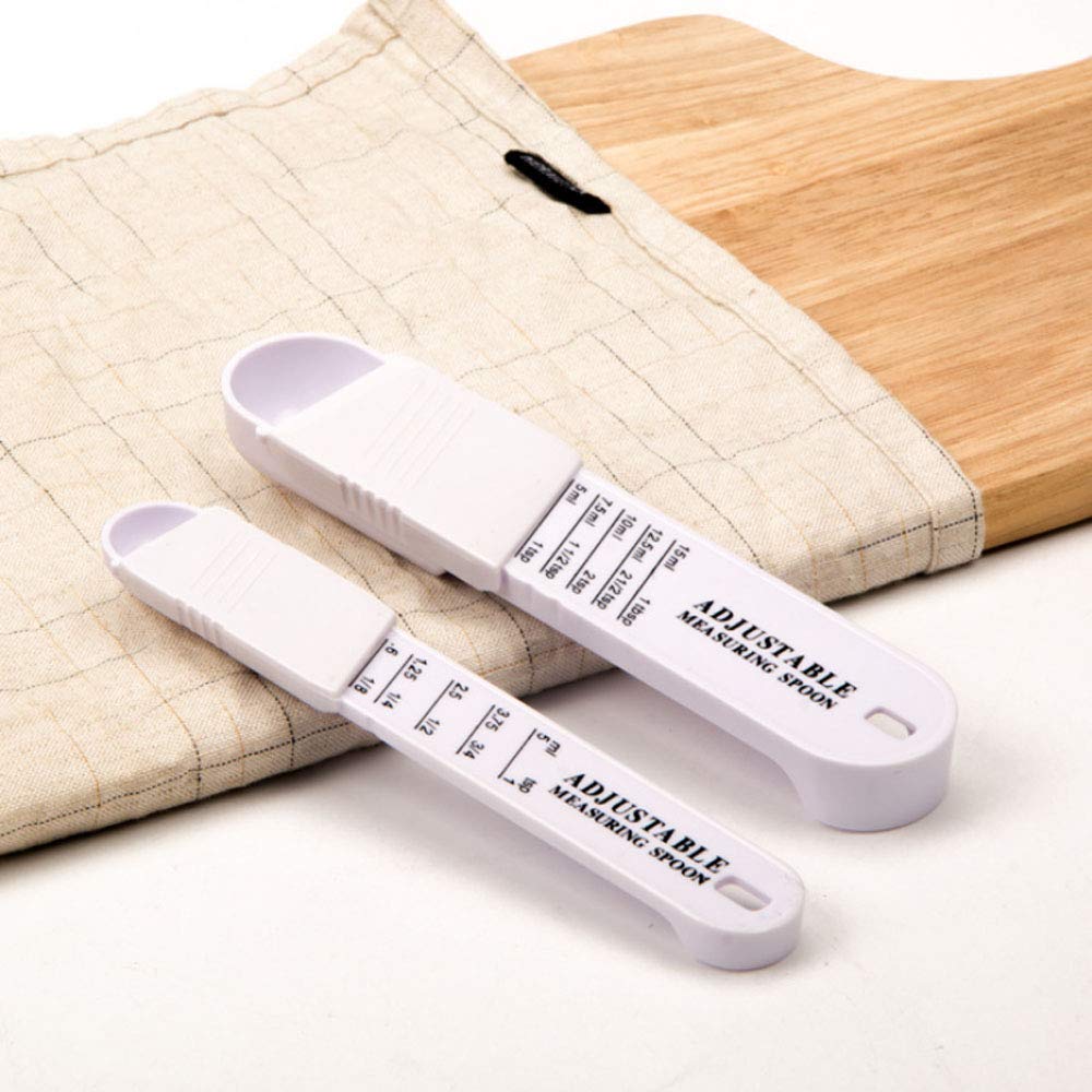 Adjustable Multi-Function Kitchen Measuring Spoon Set - 10 Piece Stainless Steel Measuring Spoons for Baking, Cooking & Coffee - Perfect for Measuring Sugar, Salt, Spices, Tea & Powder - Essential Baking Tools & Kitchen Gadgets for Home Chefs & Bakers