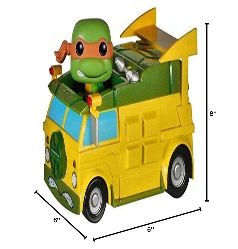 Funko POP Rides: Teenage Mutant Ninja Turtles TMNT Turtle Van Collectible Toy Figure - Perfect for TMNT Fans, Action Figure Collectors, and Home Decor Display