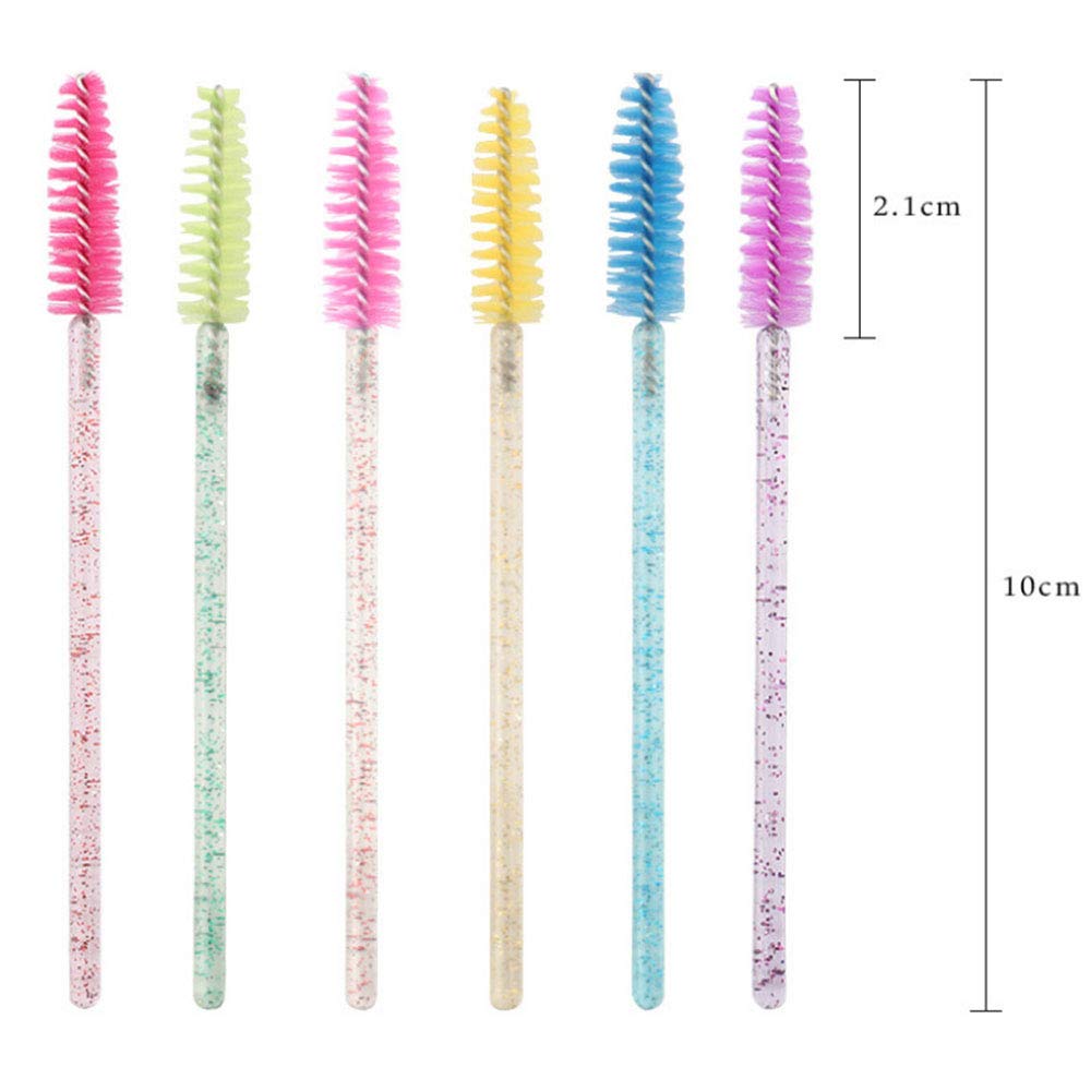 50 PCS Pink Eyelash Mascara Brushes - Professional Lashes Makeup Applicator Wands for Salon & Home Use - Perfect for Eyelash Extensions, False Lashes Application & Makeup Kits
