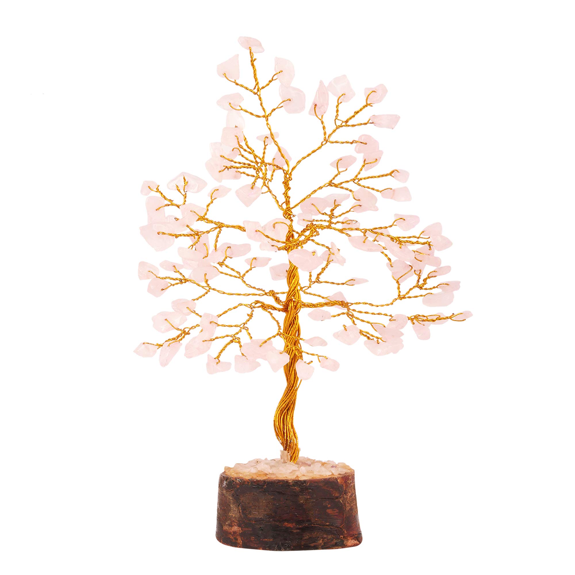 YATHABI Rose Quartz Crystal Tree for Positive Energy & Wealth - Feng Shui Money Tree for Home & Office Decor - Chakra Healing Bonsai Gift for Meditation & Spiritual Growth