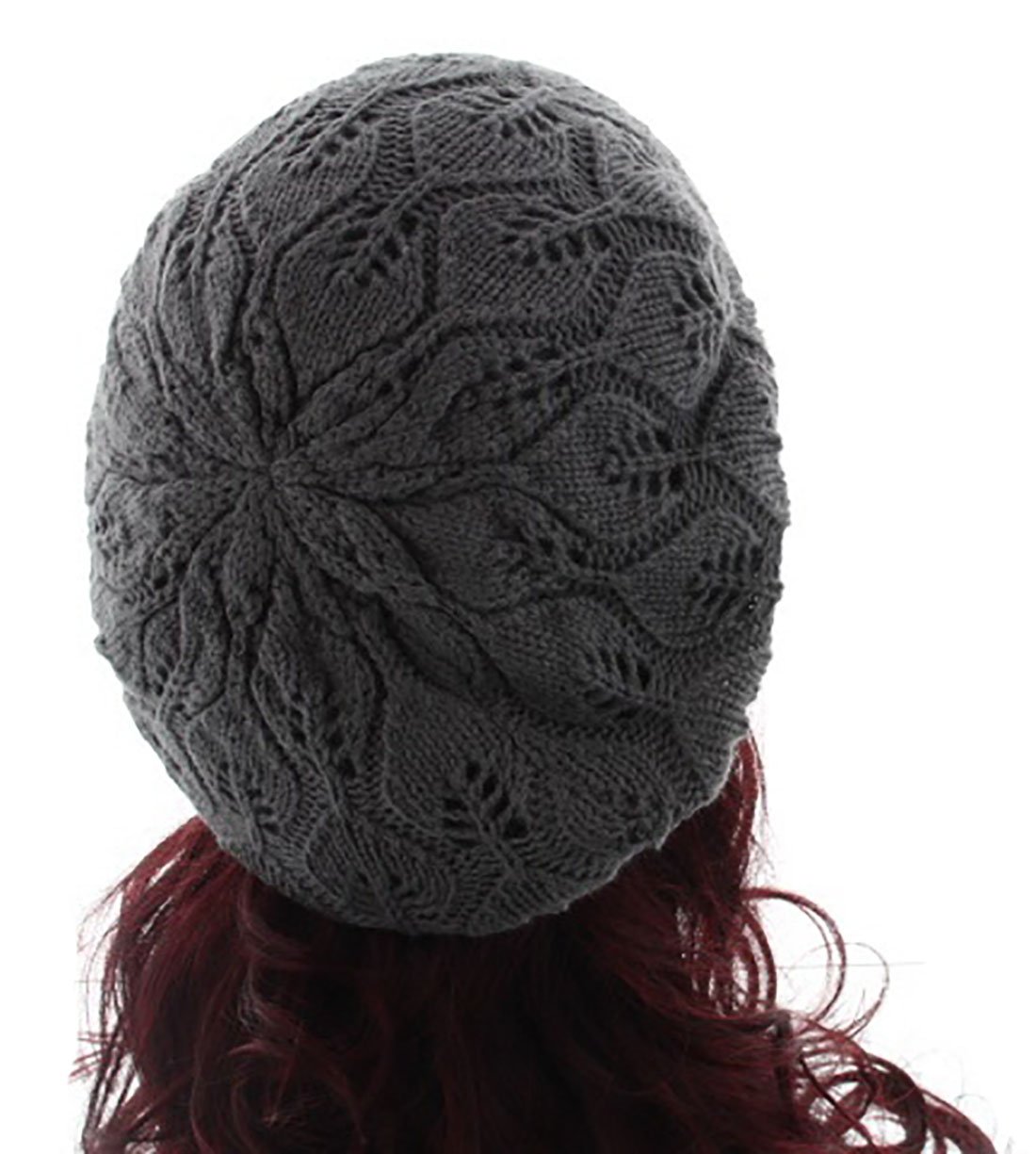 Milani Women's Winter Knitted Crochet Beanie Beret Hat - Warm Wool Blend Slouchy Cap for Cold Weather, Outdoor Activities & Fashion Accessories