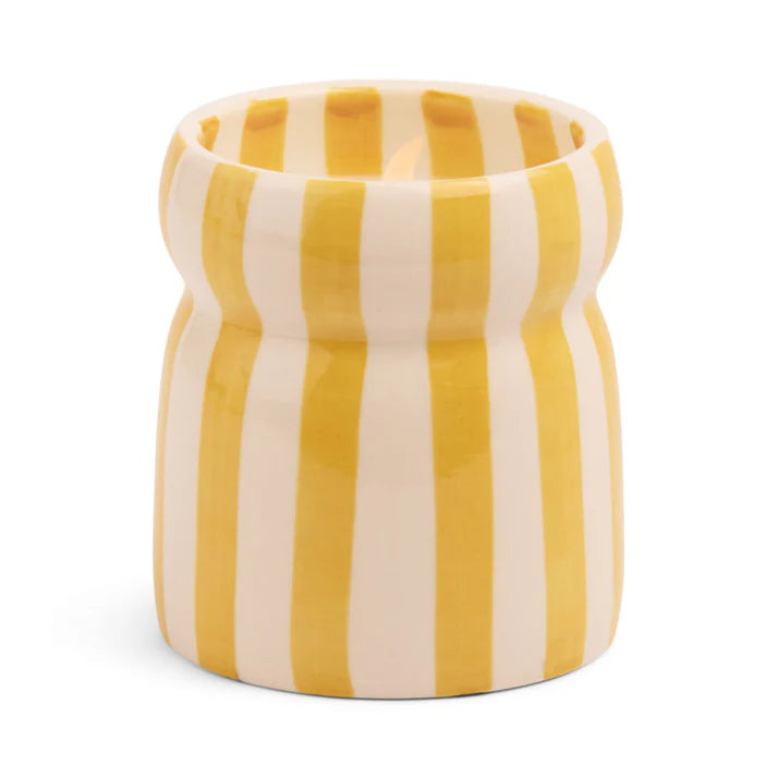 6.5oz Cabana Scented Ceramic Candle - Handmade Soy Wax Aromatherapy Candle for Relaxation, Home Decor, Gifts - Perfect for Living Room, Bedroom, Spa & Yoga Sessions