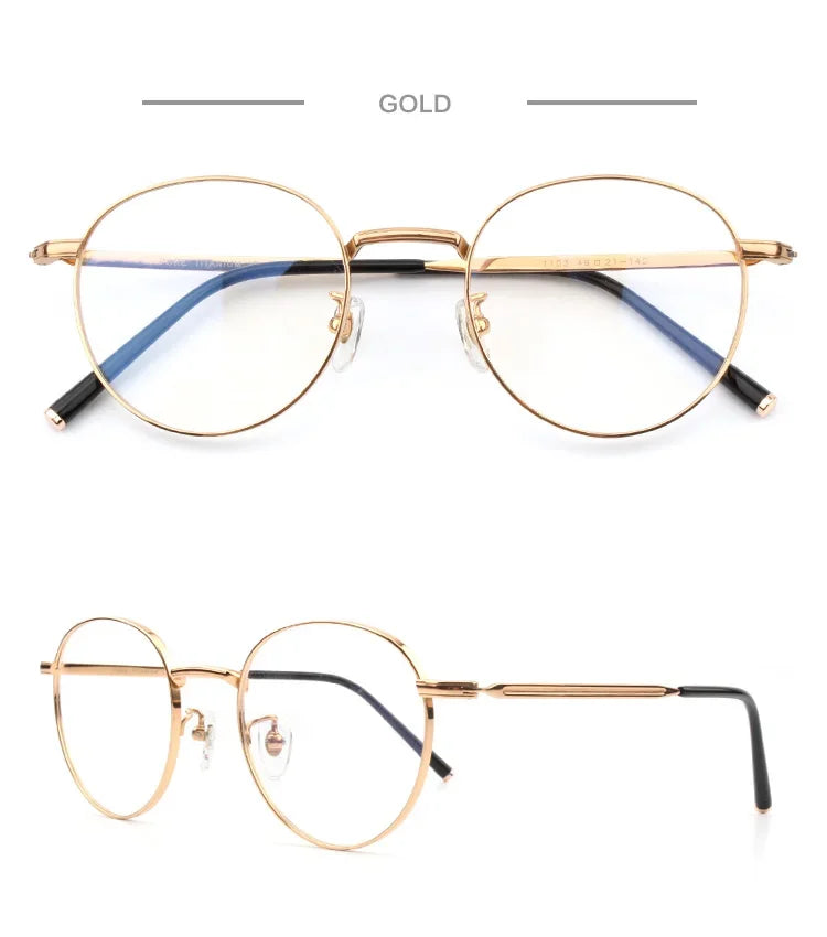 Aror Women's Full Rim Round Oval Titanium Eyeglasses Frame - Lightweight & Durable for Work, Reading & Fashion | Model 191103